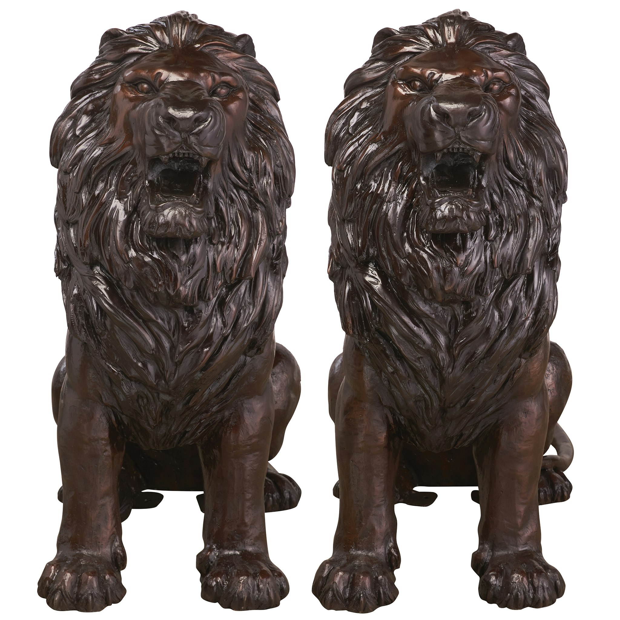 Toscano - Set of 2 Sentinel Lion Garden Statue