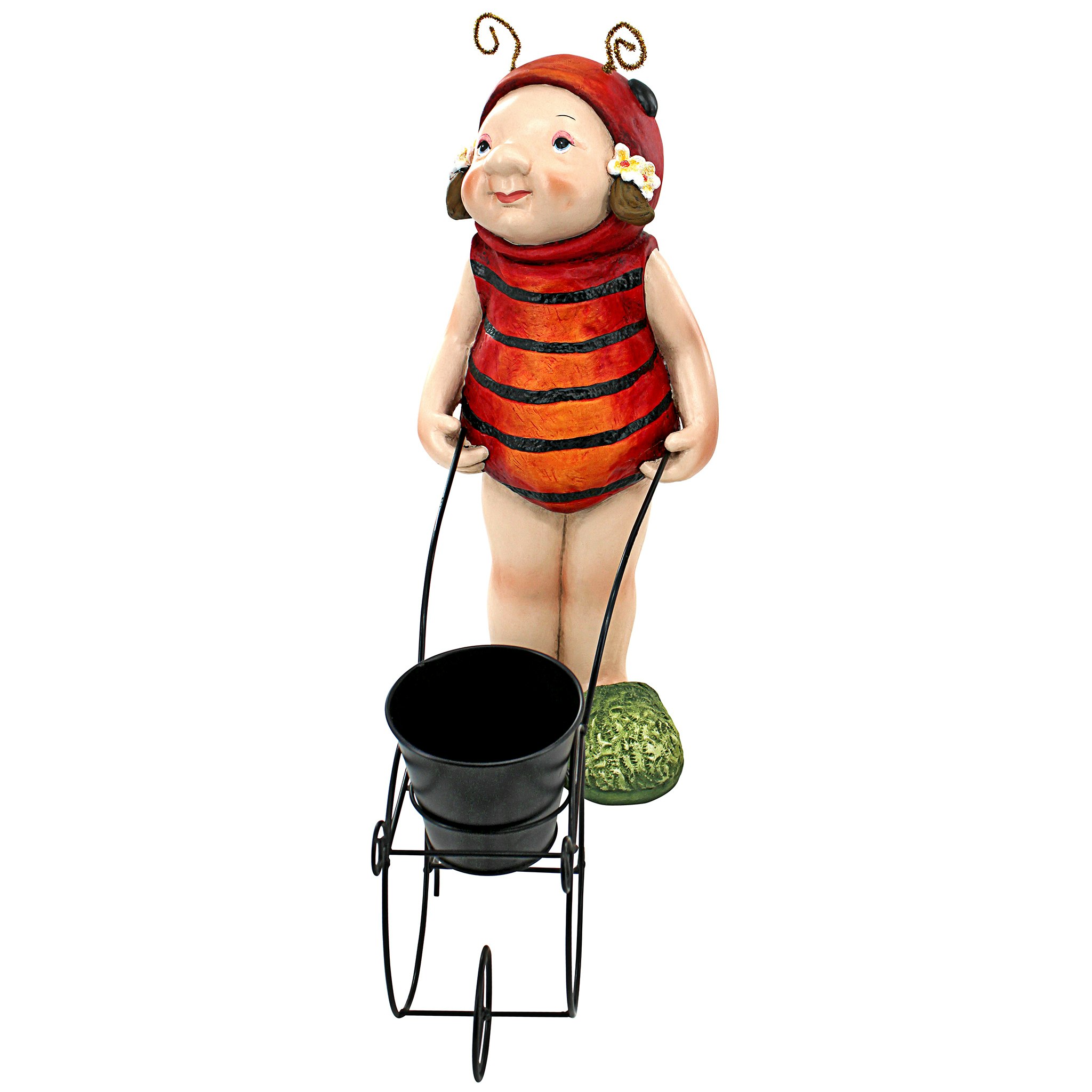 Toscano - Polly the Lady Bug Fairy Garden Helper Statue