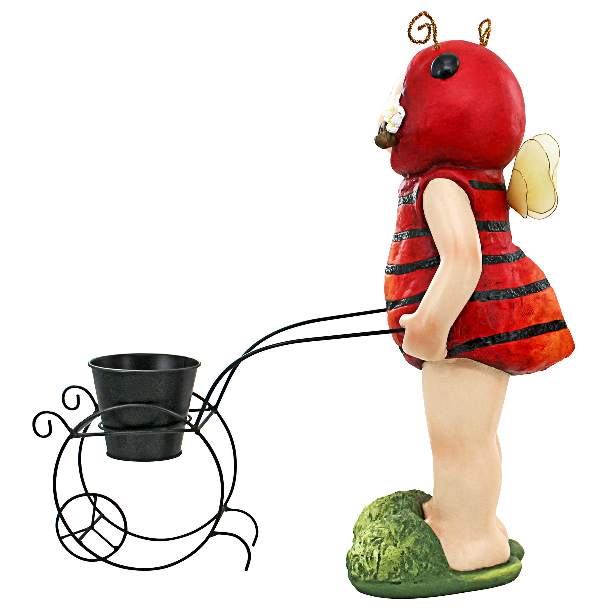 Toscano - Polly the Lady Bug Fairy Garden Helper Statue