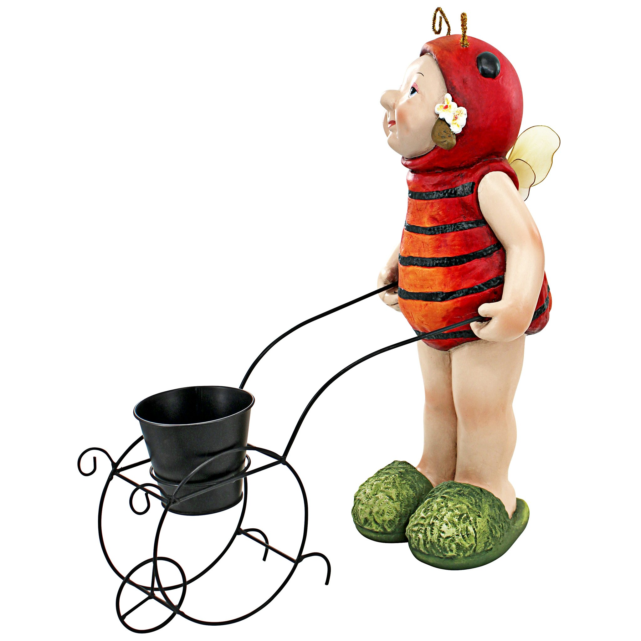 Toscano - Polly the Lady Bug Fairy Garden Helper Statue