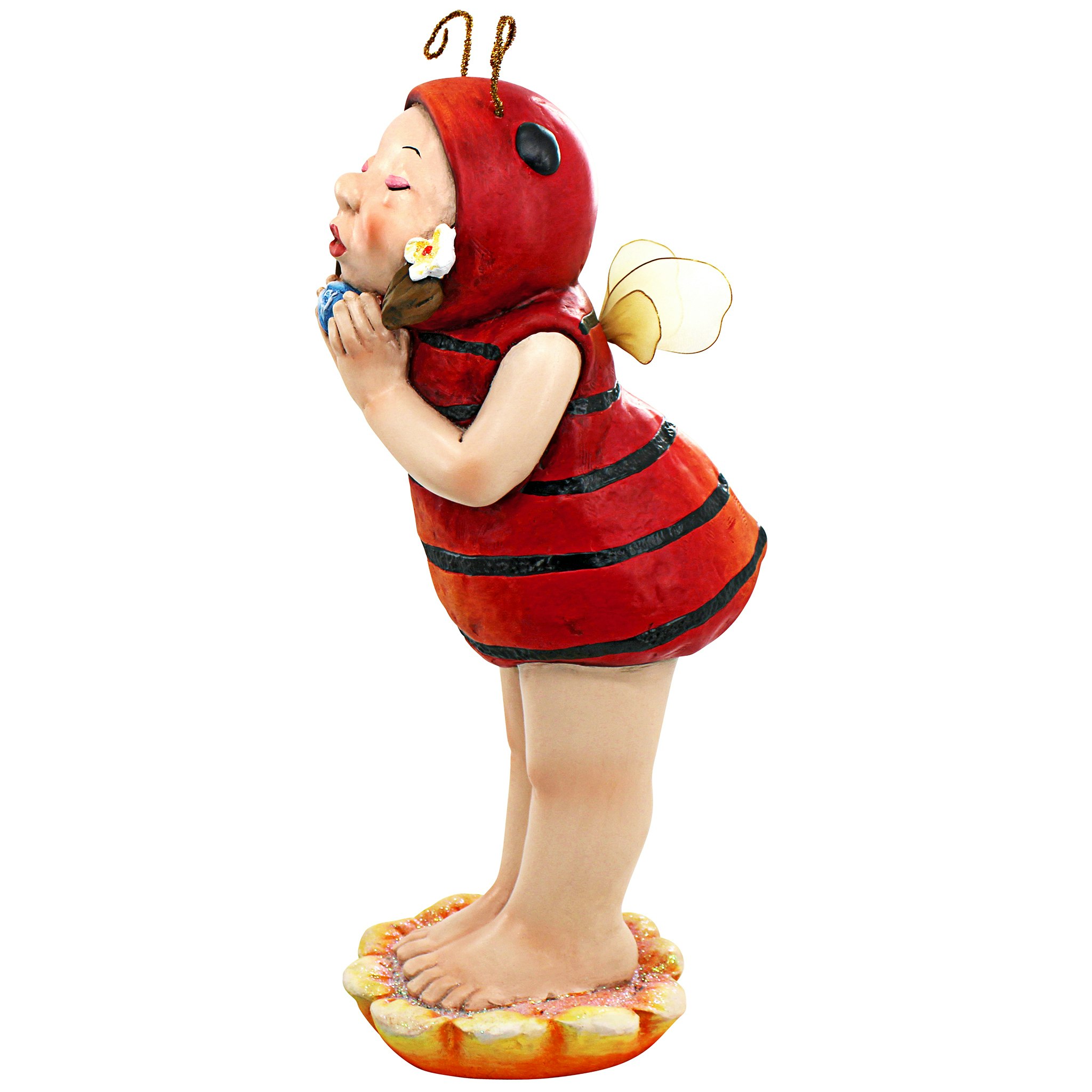 Toscano - Sarah the Lady Bug Fairy Garden Helper Statue