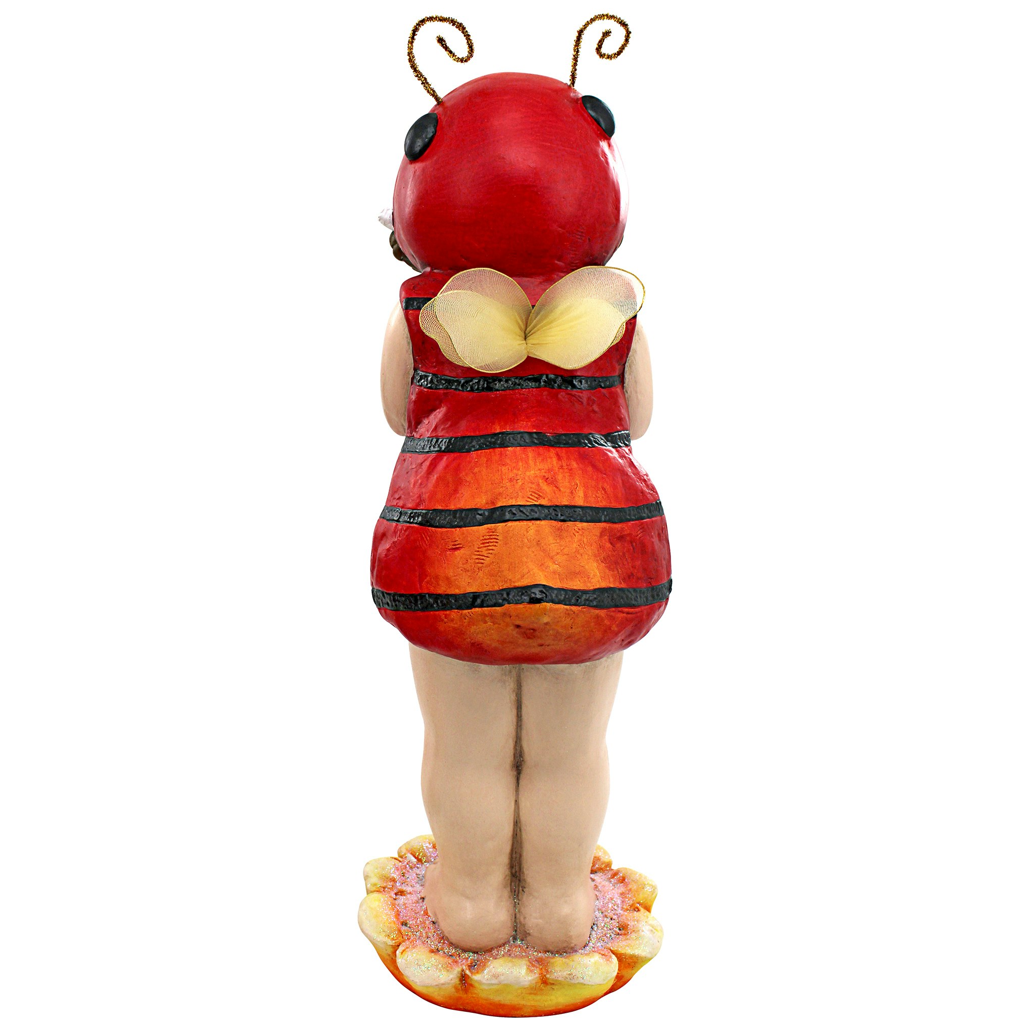 Toscano - Sarah the Lady Bug Fairy Garden Helper Statue