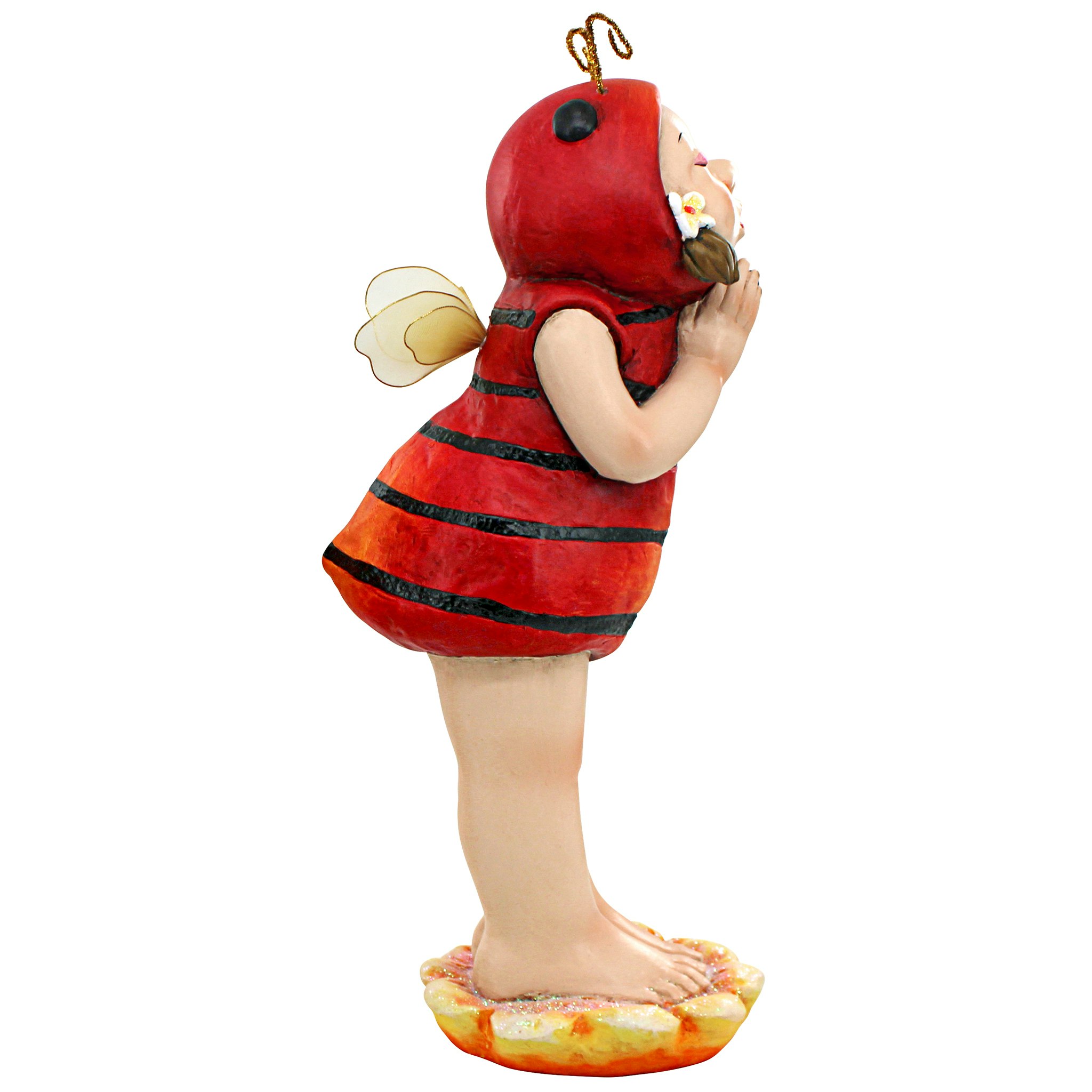 Toscano - Sarah the Lady Bug Fairy Garden Helper Statue