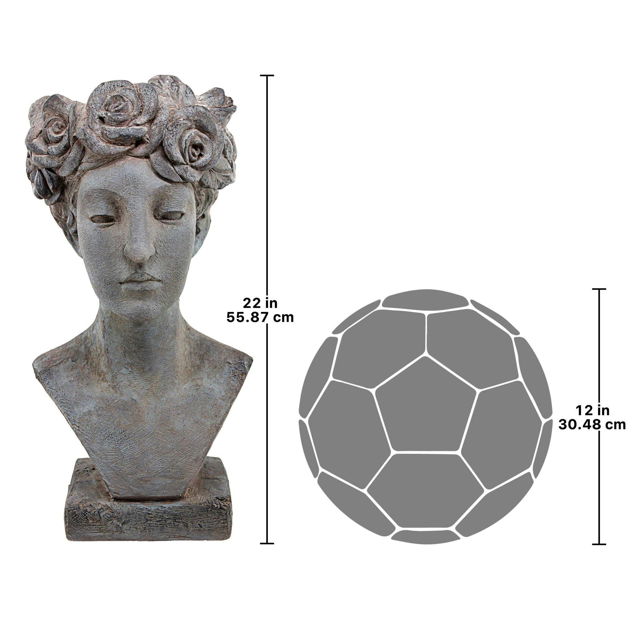 Toscano - Flora Roman Nymph of Flowers Sculptural Head Planter