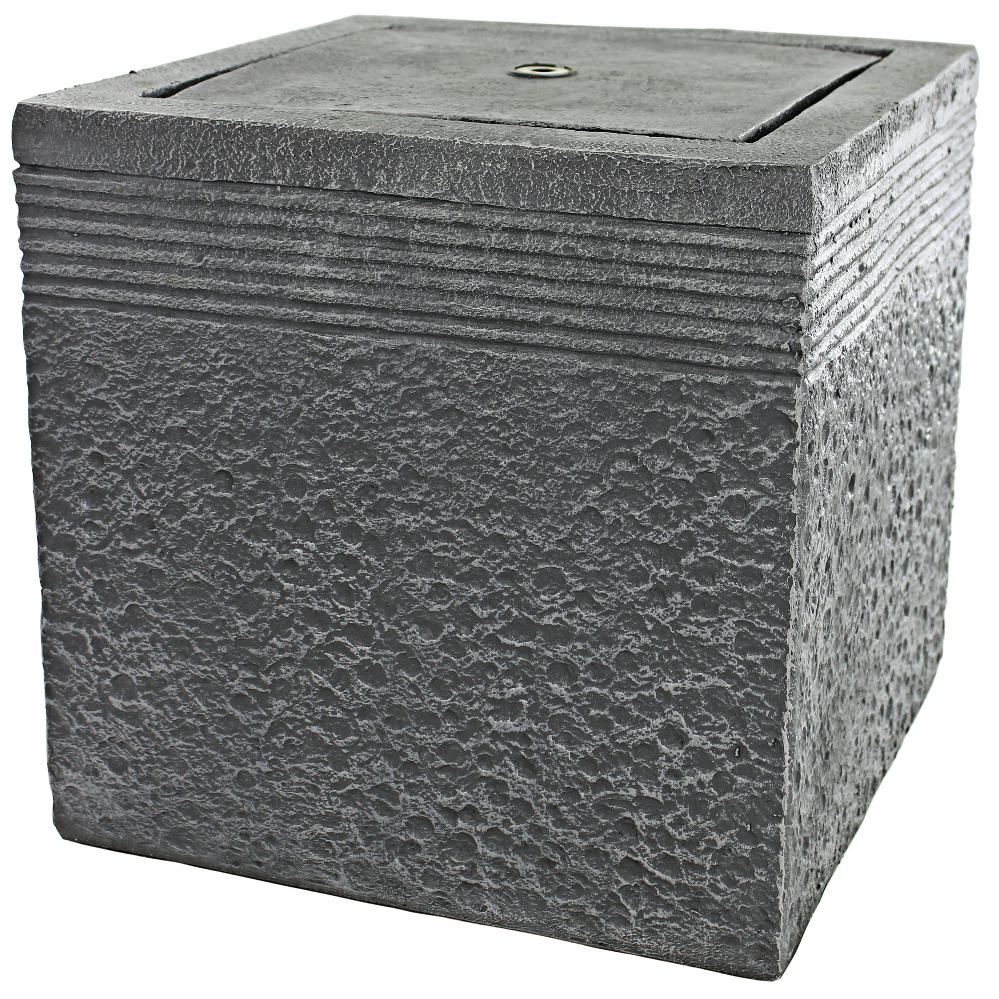 Toscano - Modern Cube Bubbling Garden Fountain