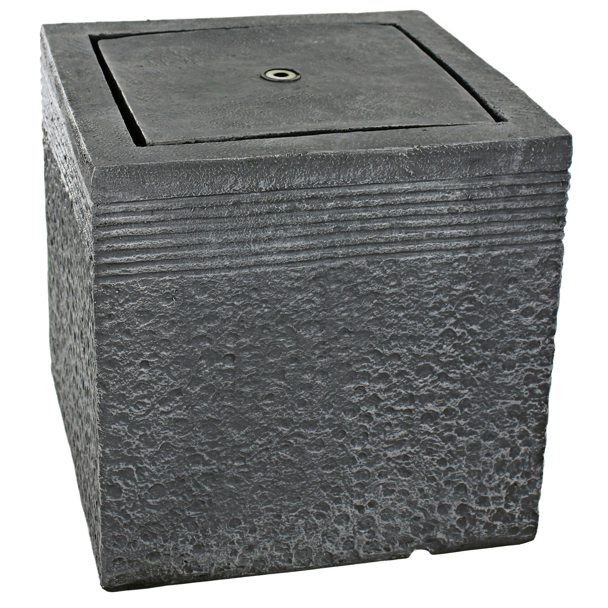 Toscano - Modern Cube Bubbling Garden Fountain