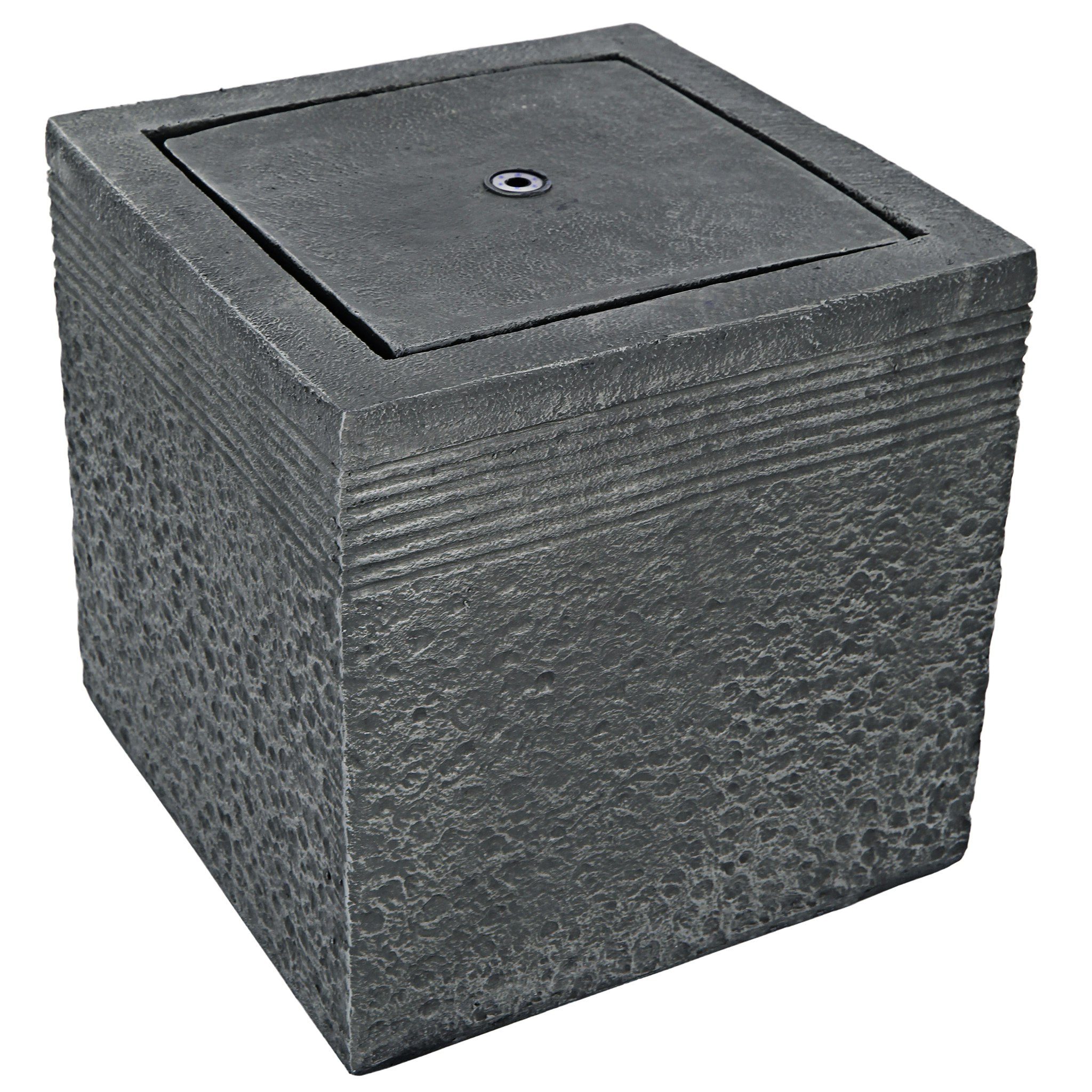 Toscano - Modern Cube Bubbling Garden Fountain