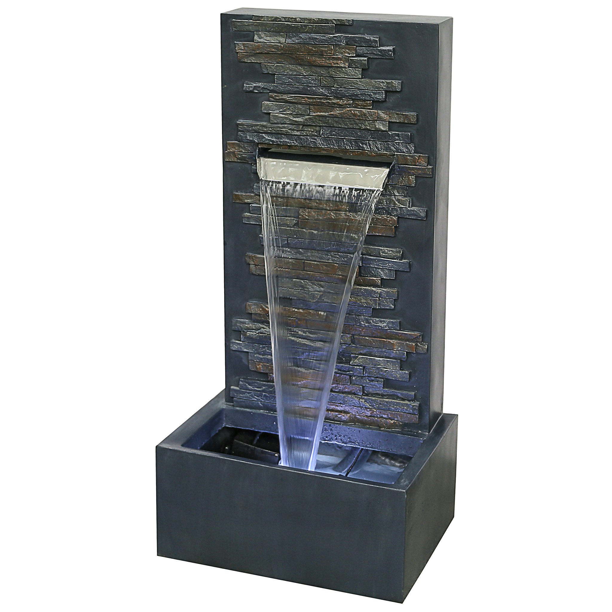 Toscano - Modern Cascading Waterfall Wall Fountain