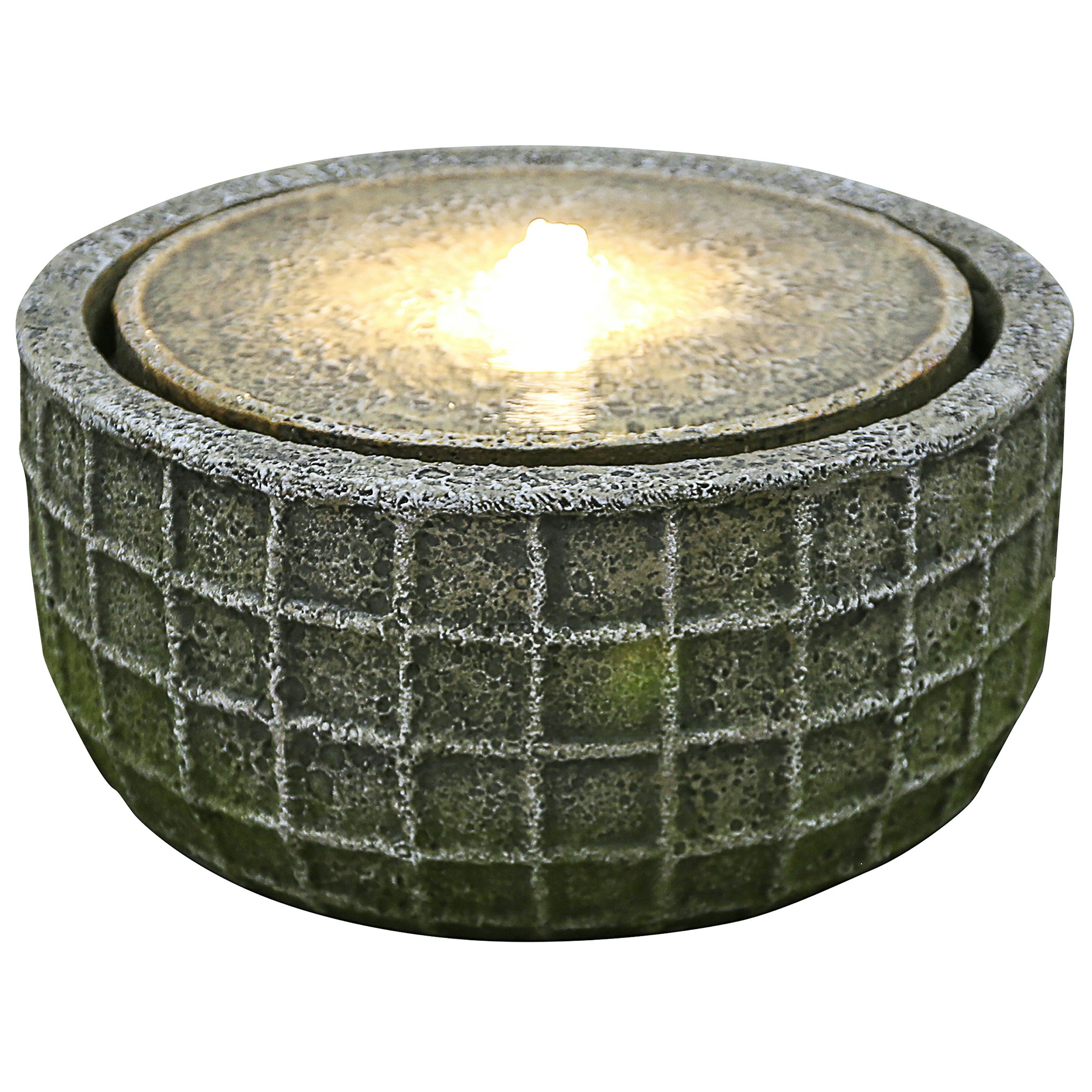 Toscano - Stone Basket Bubbling Garden Fountain