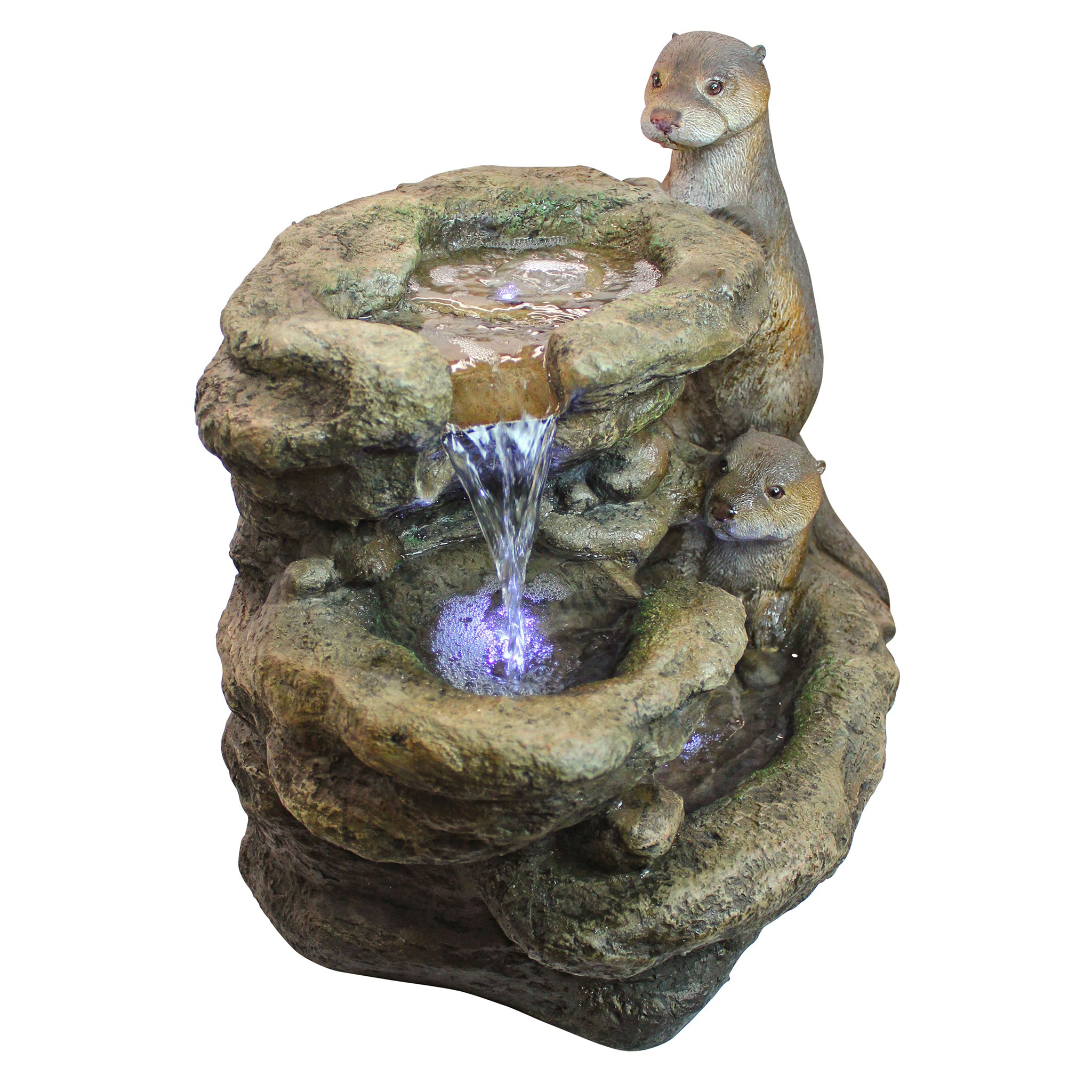 Toscano - Bright Waters Otters Garden Fountain Sculpture