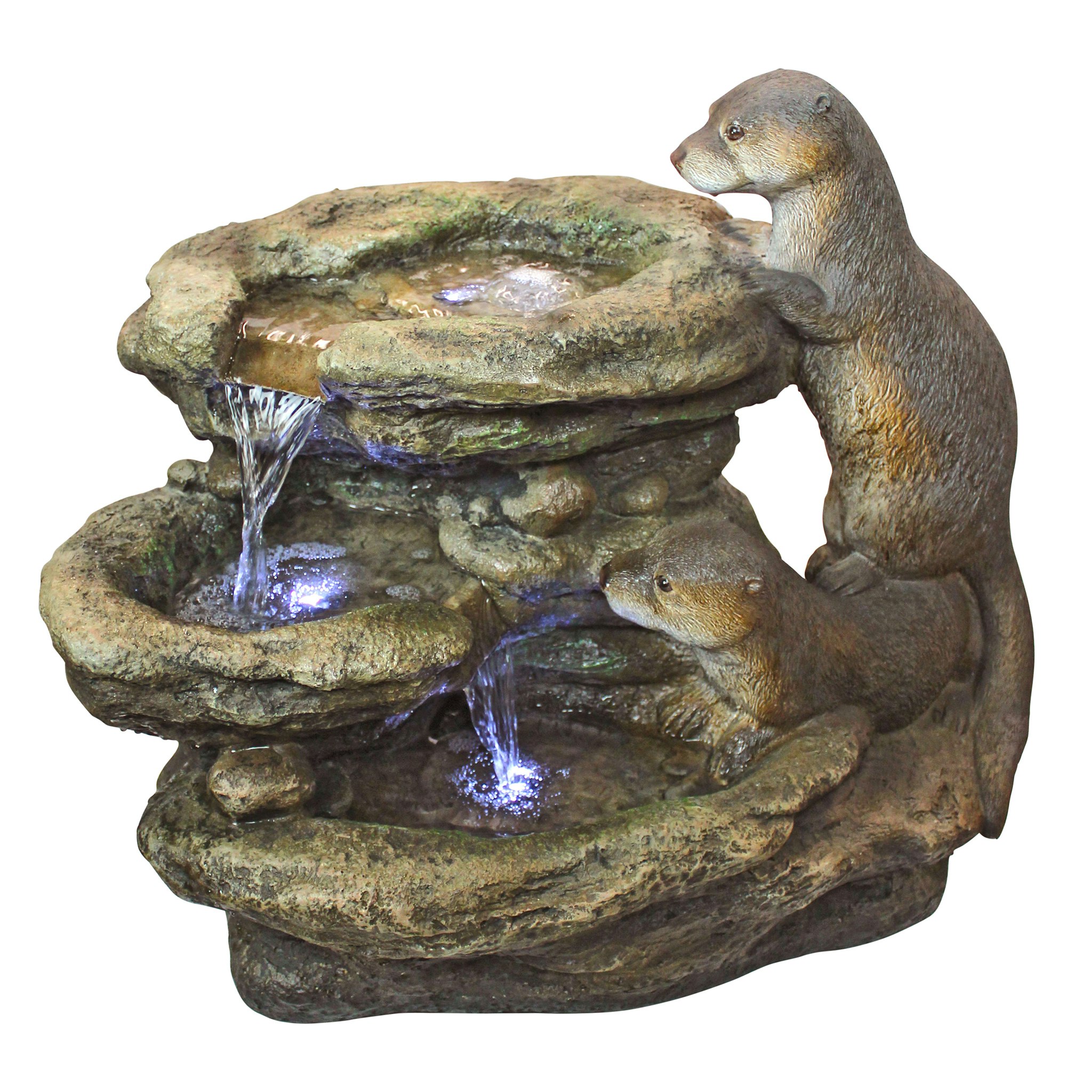 Toscano - Bright Waters Otters Garden Fountain Sculpture