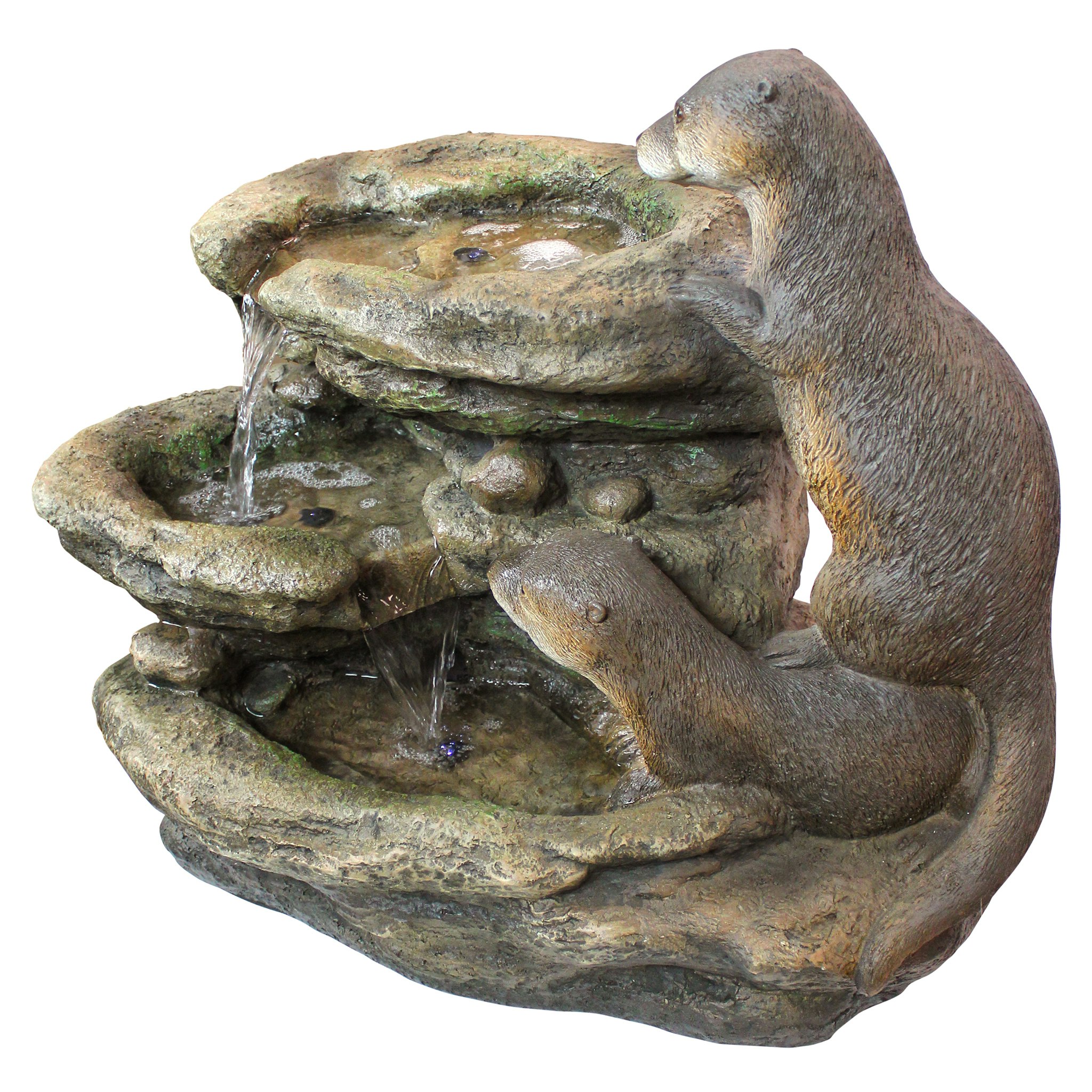 Toscano - Bright Waters Otters Garden Fountain Sculpture