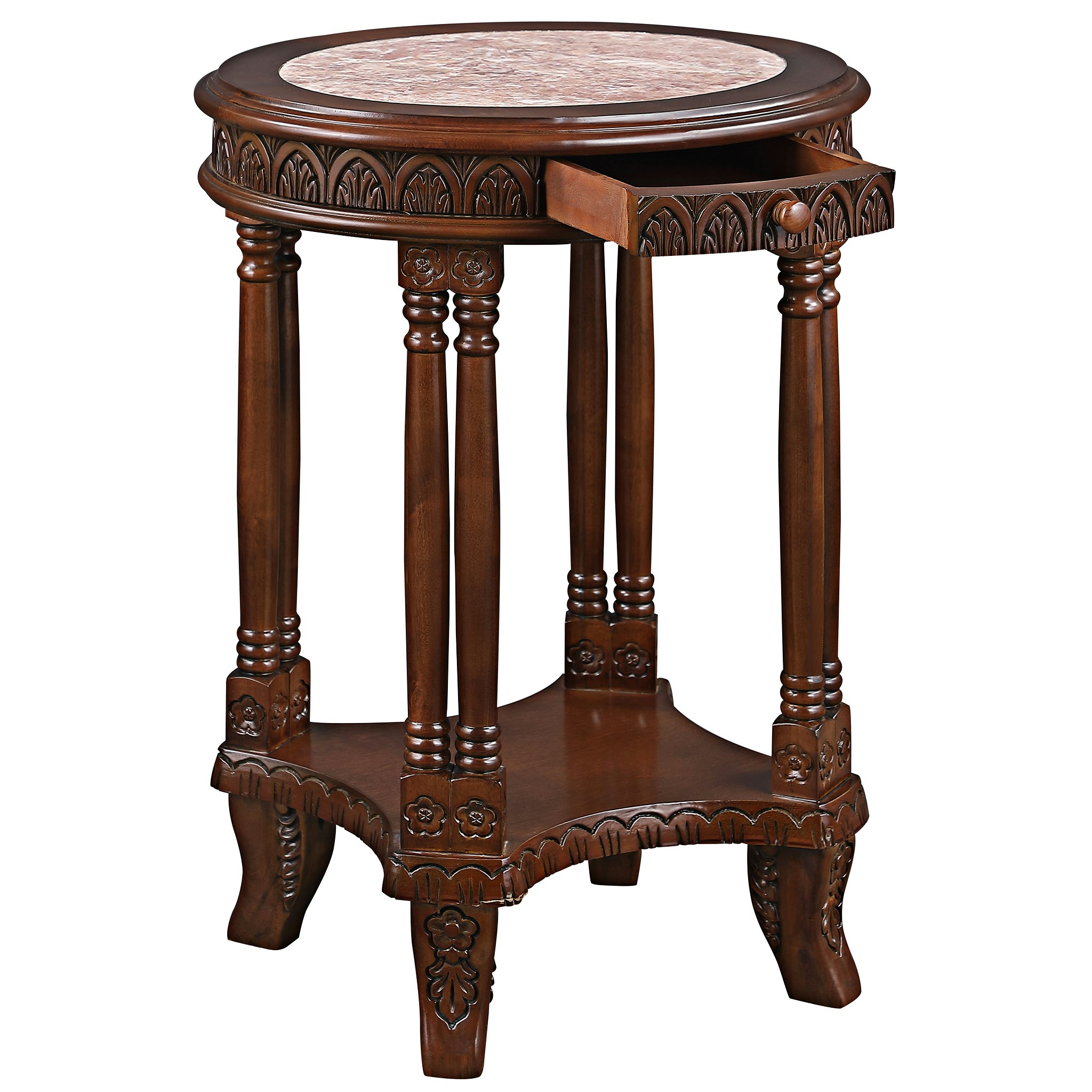 Toscano - Balfour Colonnade Side Table in Hardwood