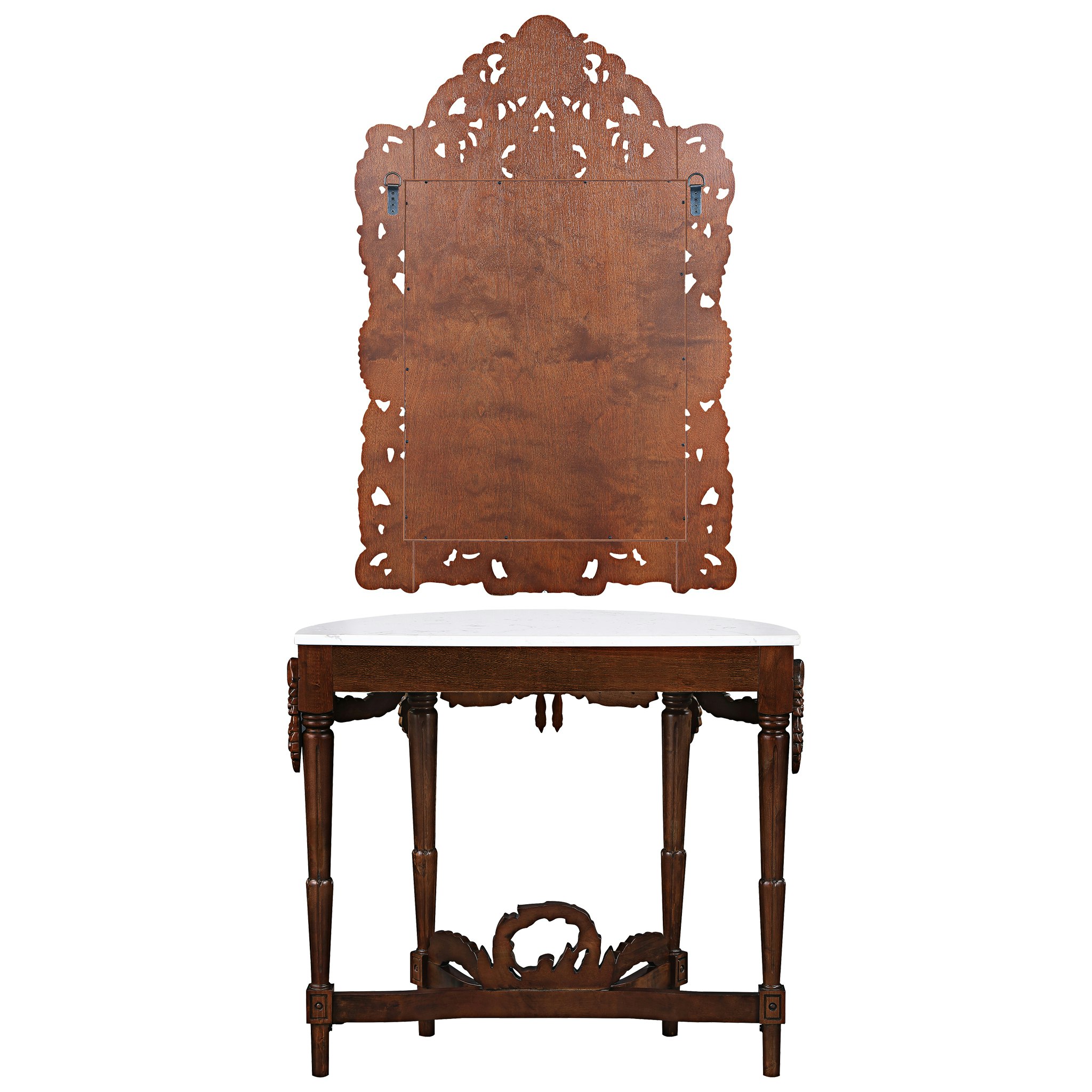 Toscano - Chateau Gallet Console Table with Mirror in Cherry, Hardwood