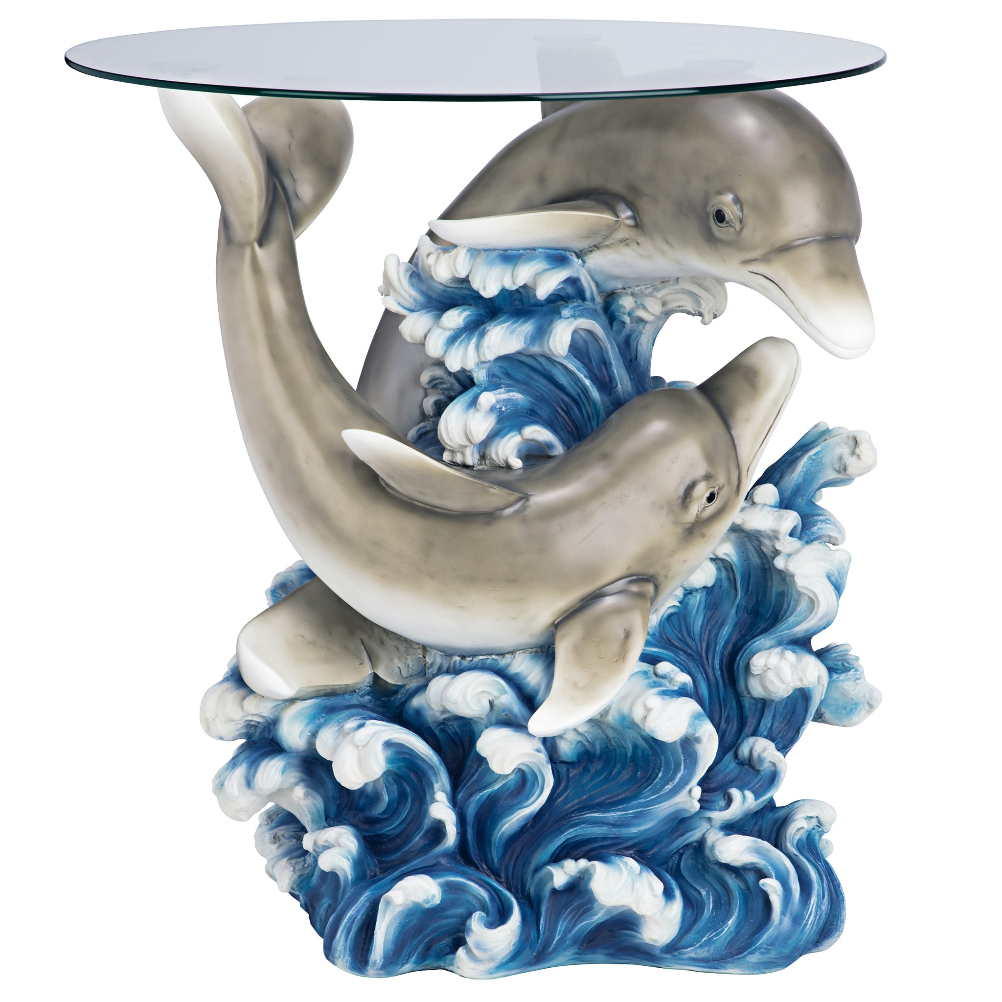 Toscano - Dolphin Cove Sculptural Table in Designer Resin