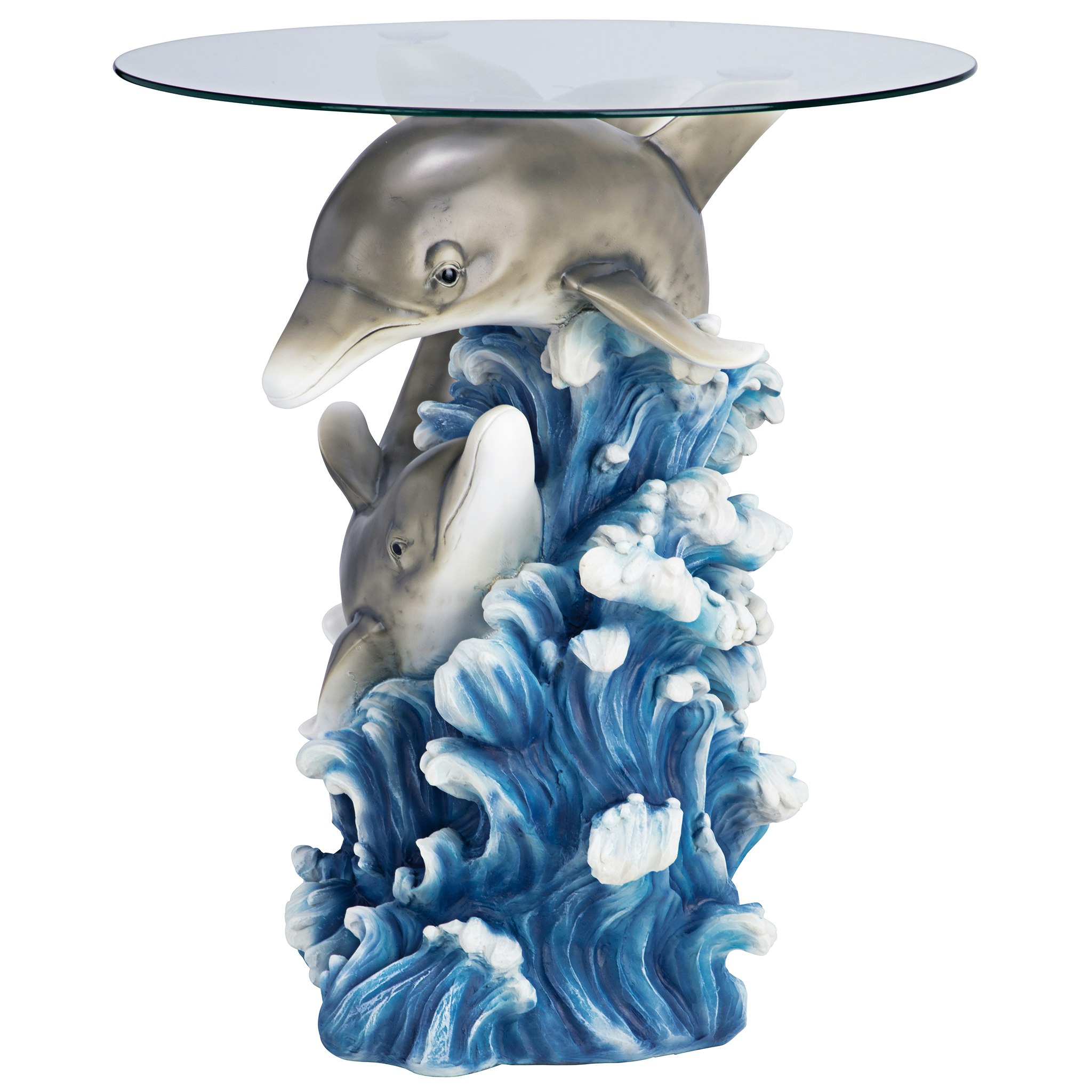 Toscano - Dolphin Cove Sculptural Table in Designer Resin