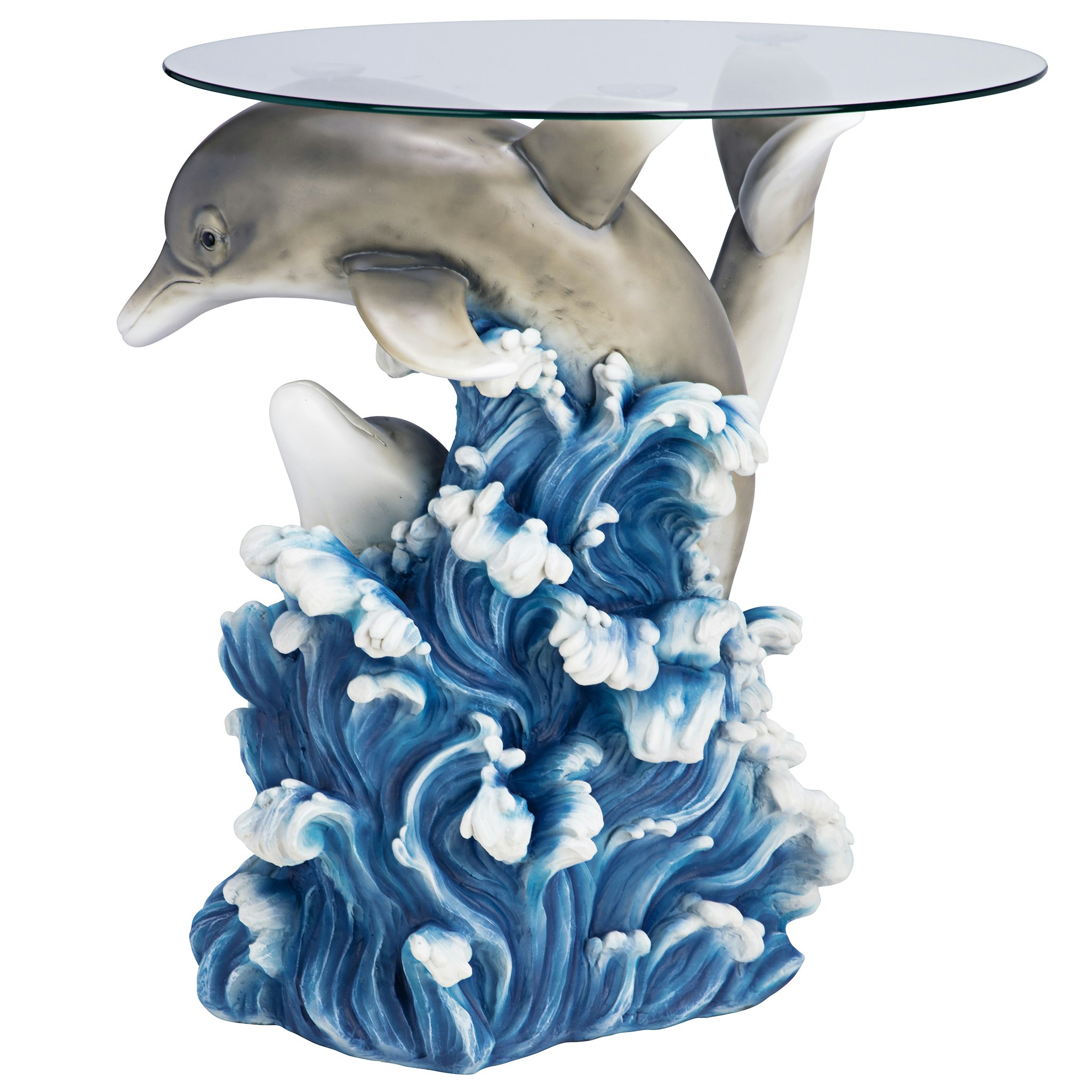 Toscano - Dolphin Cove Sculptural Table in Designer Resin