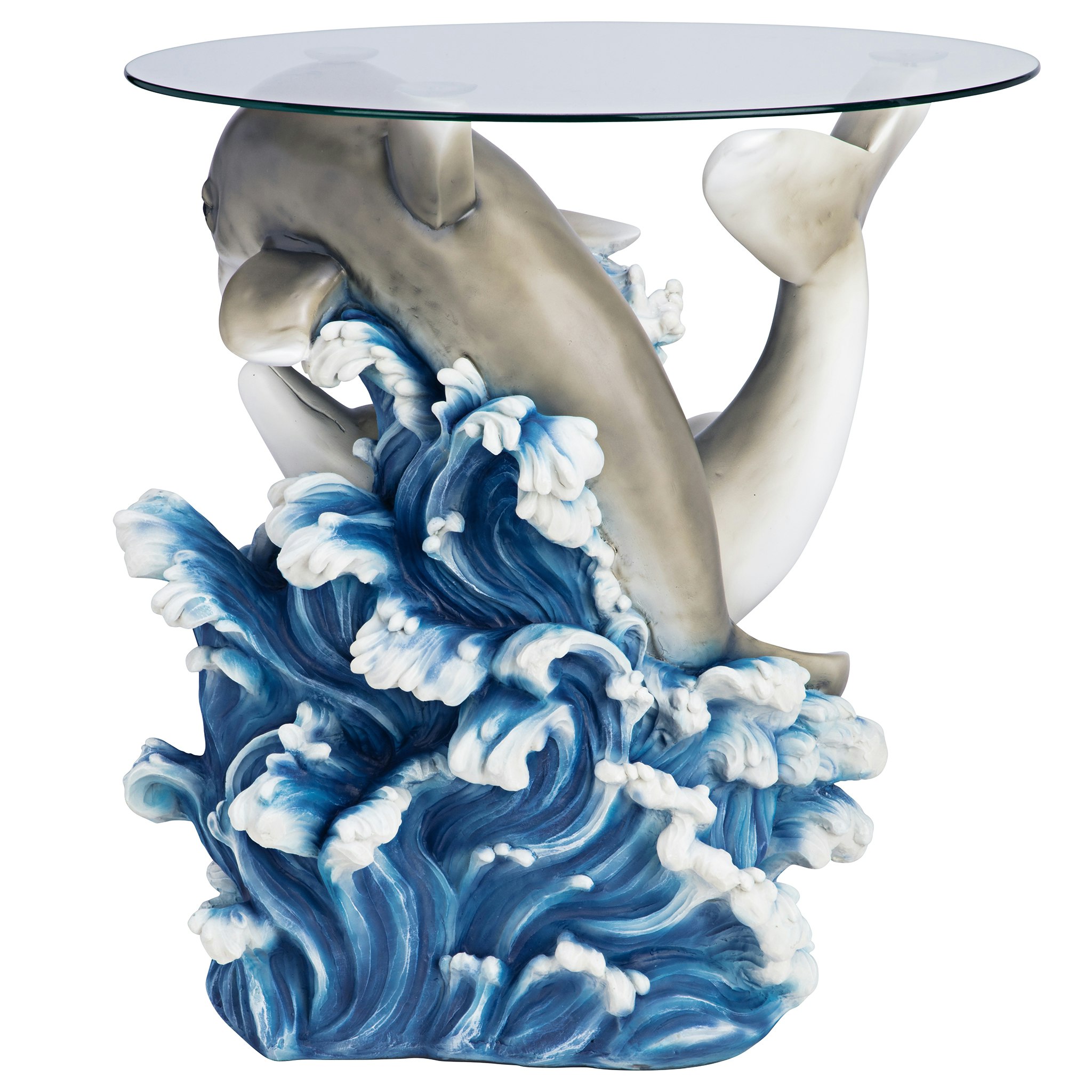 Toscano - Dolphin Cove Sculptural Table in Designer Resin