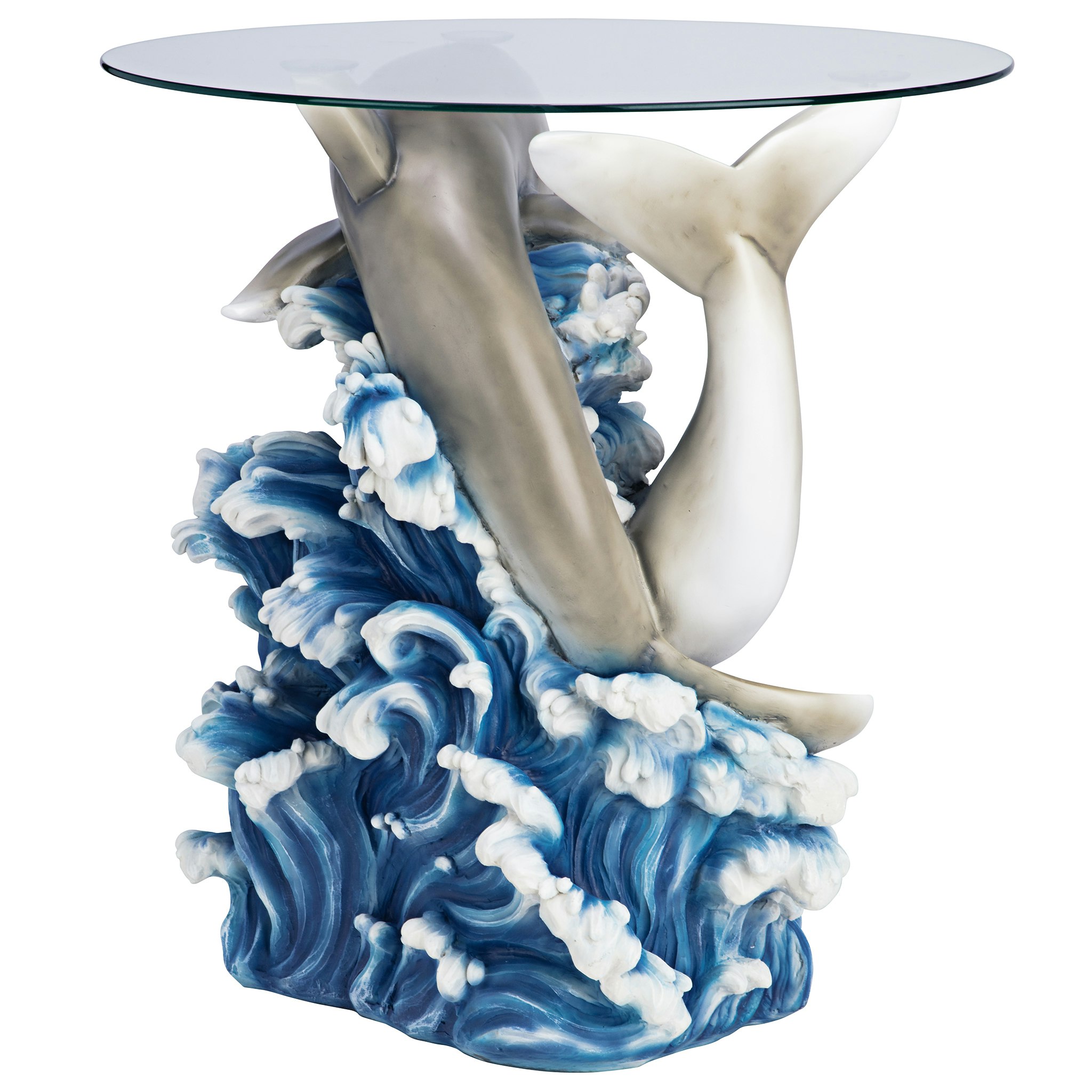 Toscano - Dolphin Cove Sculptural Table in Designer Resin