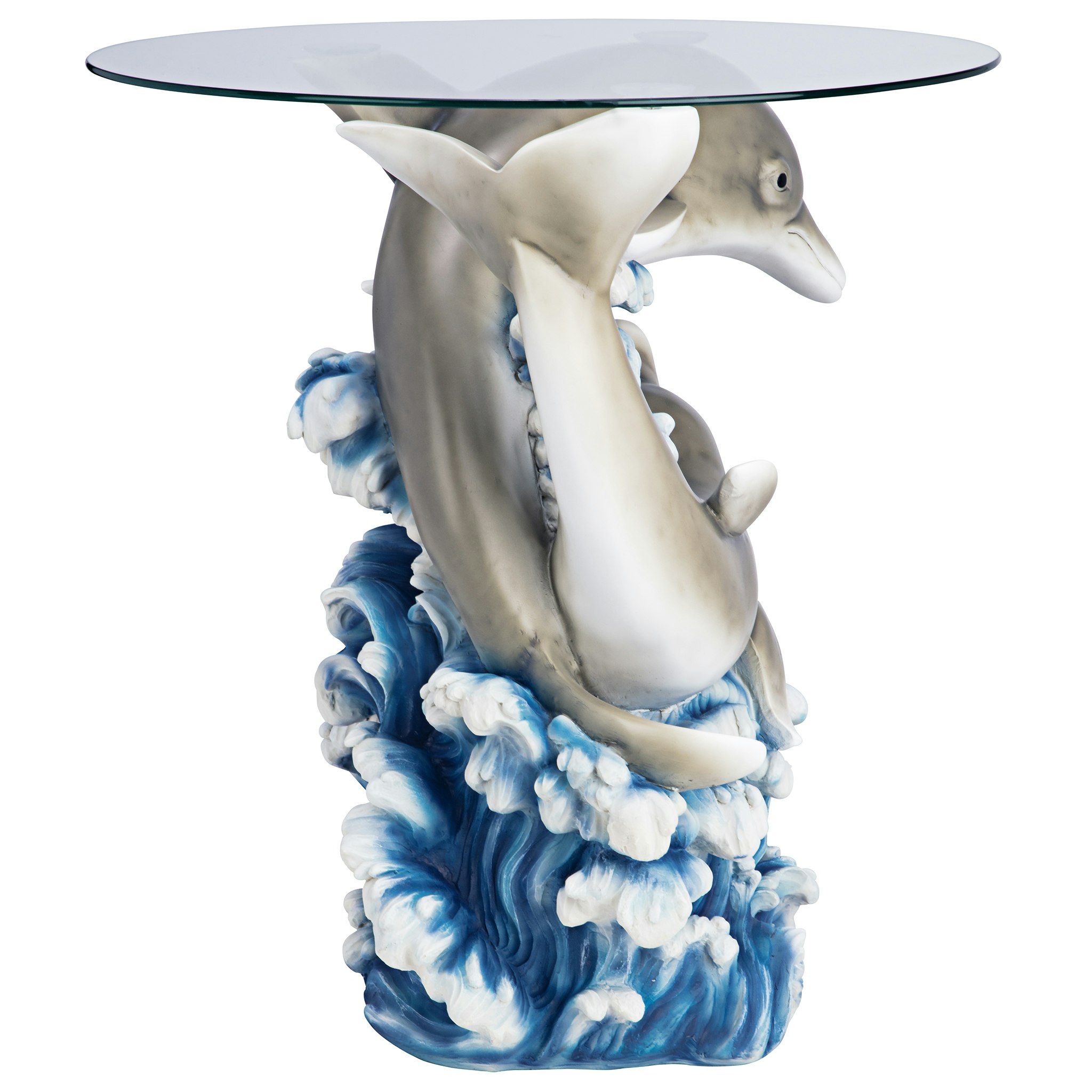 Toscano - Dolphin Cove Sculptural Table in Designer Resin