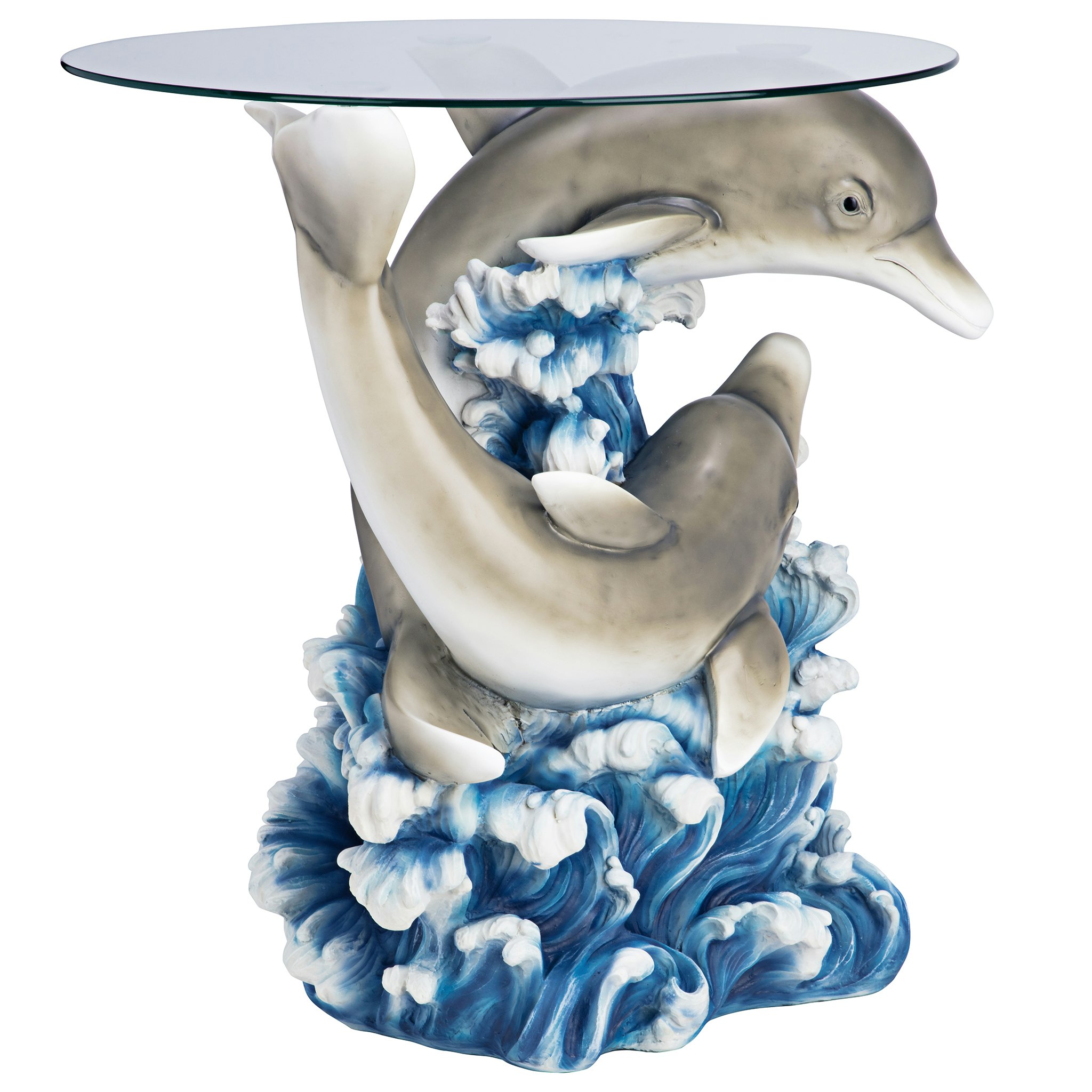 Toscano - Dolphin Cove Sculptural Table in Designer Resin