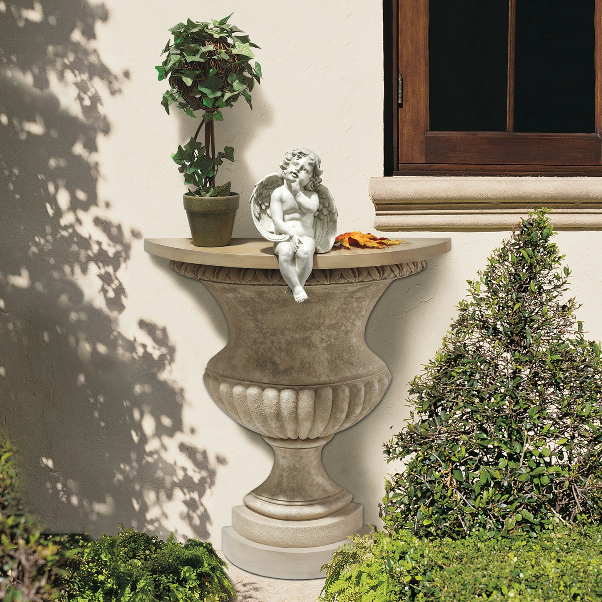 Toscano - Garden of Versailles Urn Wall Console Table