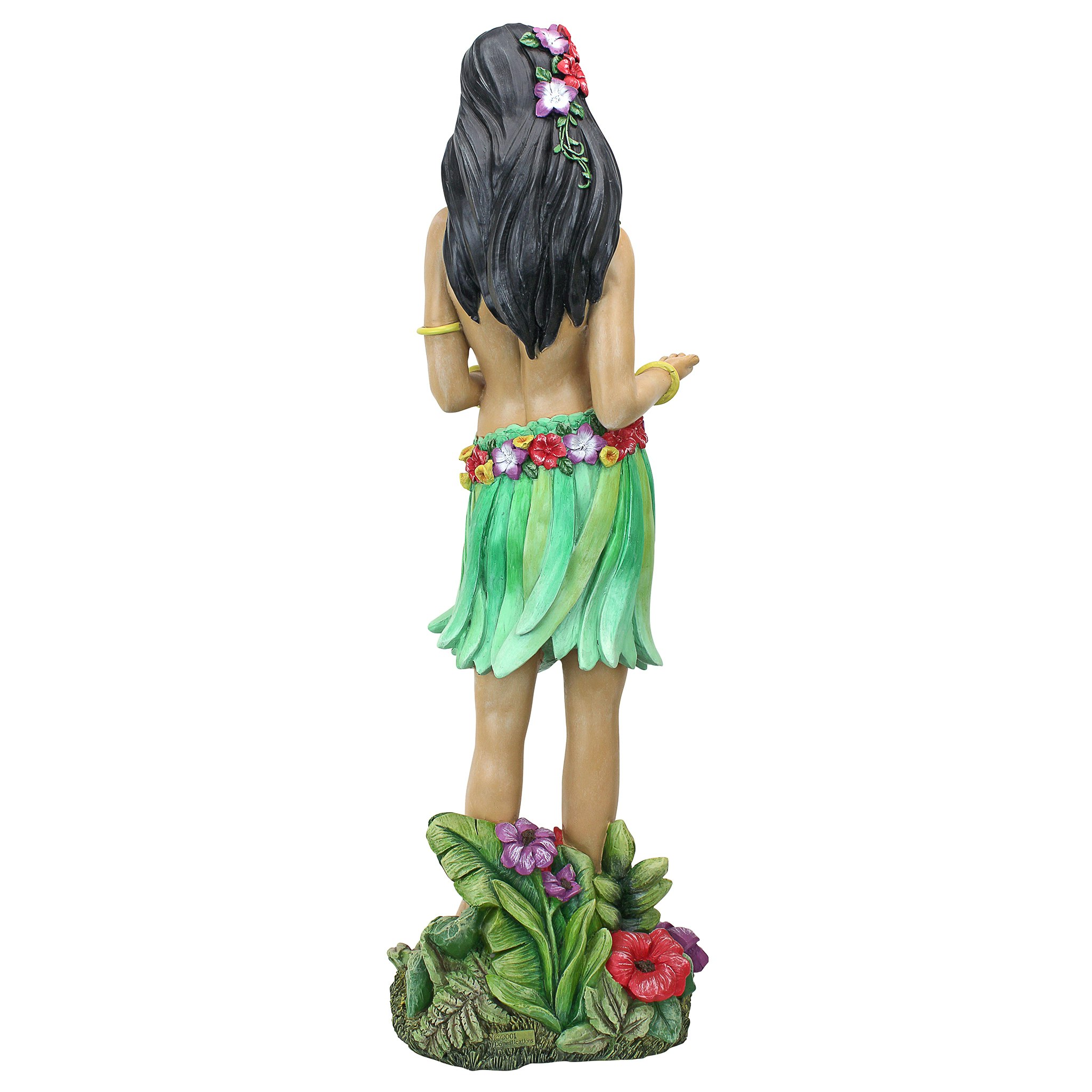 Toscano - Hawaiian Hula Girl Wahine Butler Sculptural Pedestal Table in Designer Resin