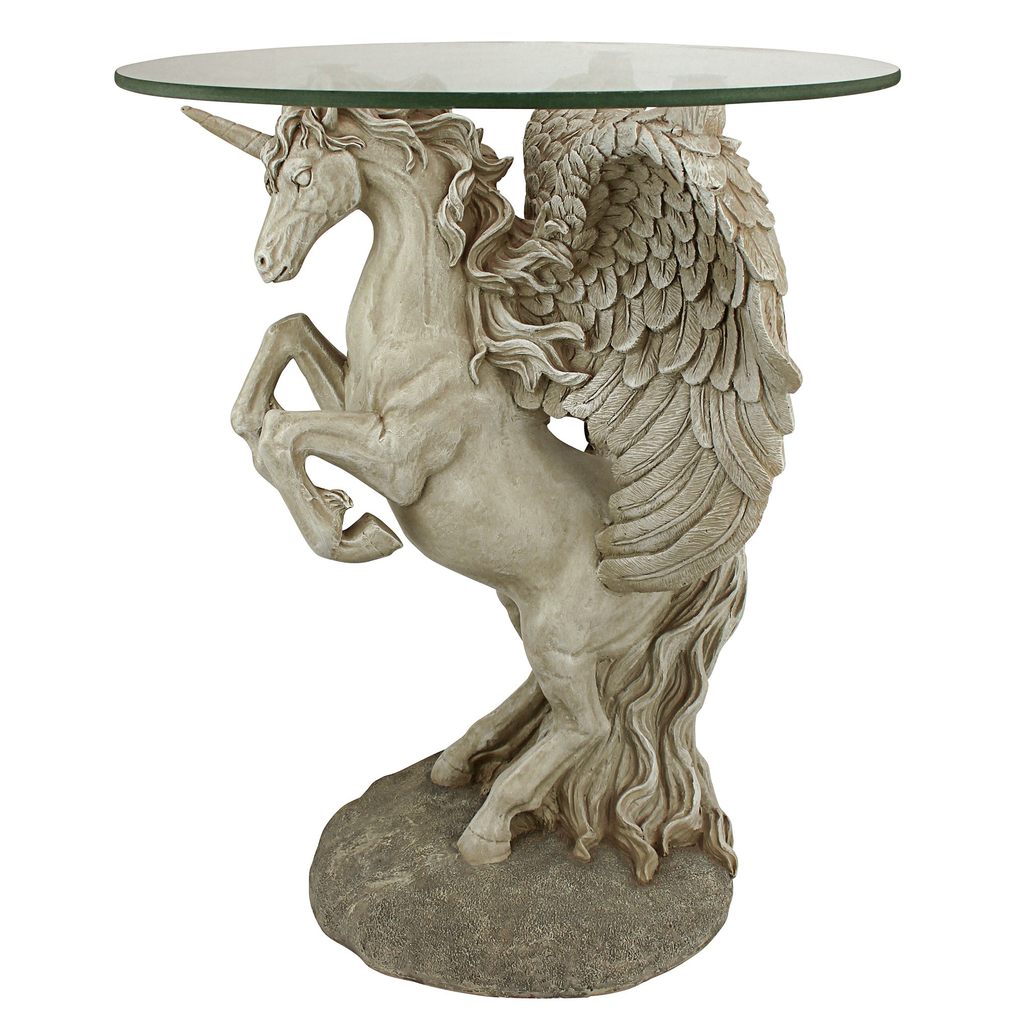 Toscano - Mystical Winged Unicorn Sculptural Table in Designer Resin