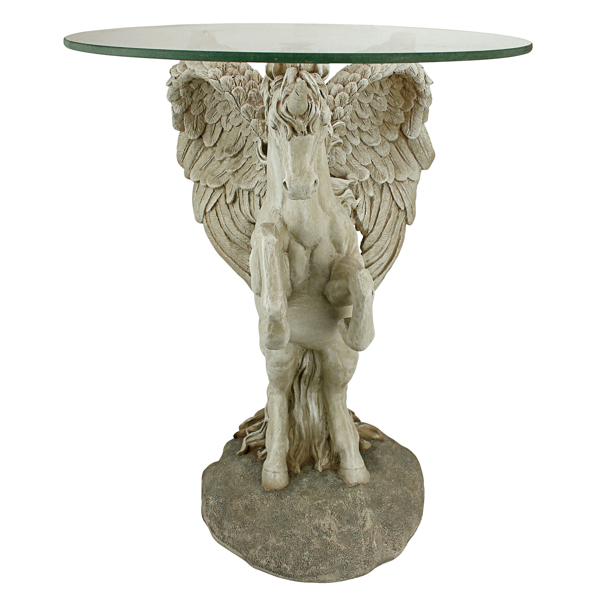 Toscano - Mystical Winged Unicorn Sculptural Table in Designer Resin