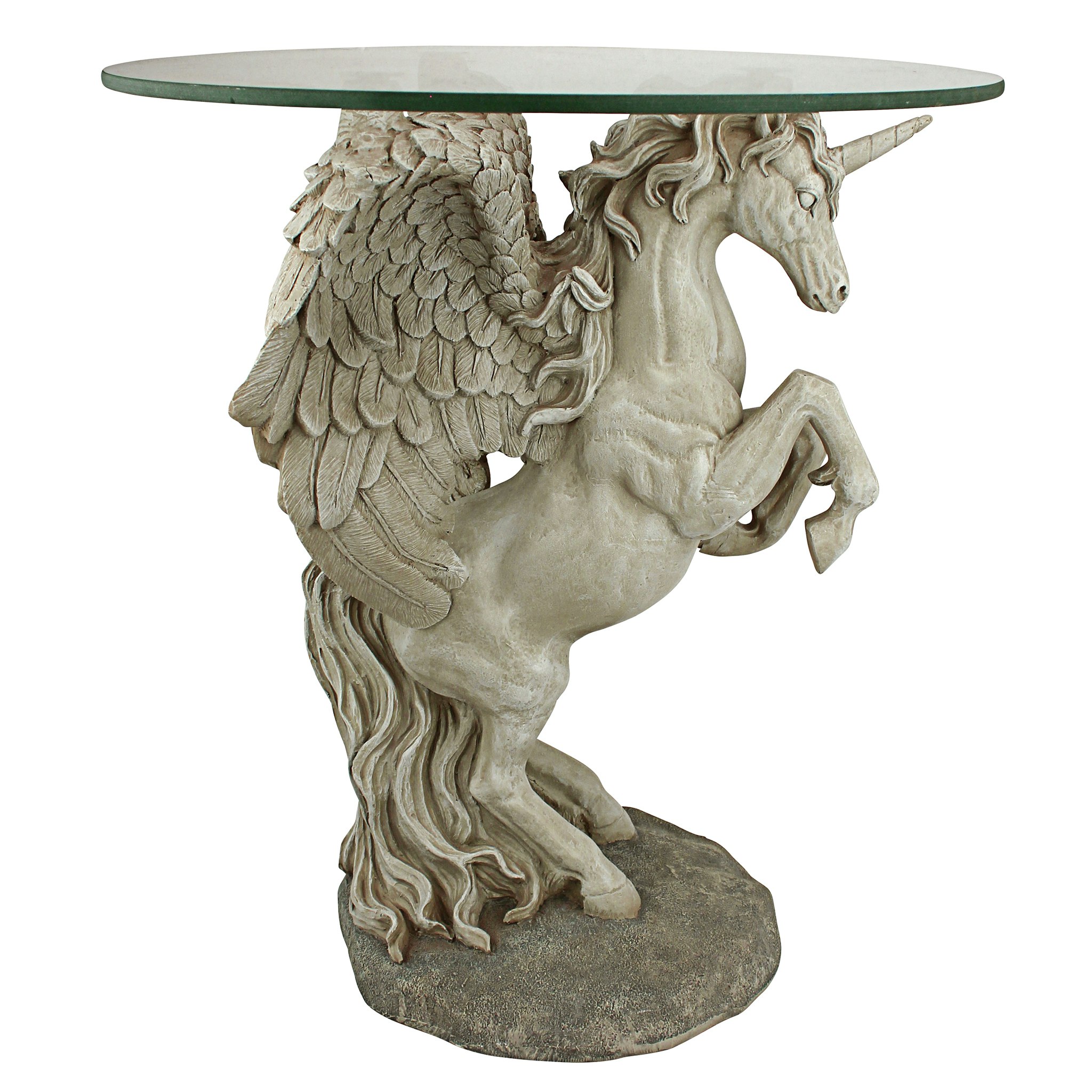 Toscano - Mystical Winged Unicorn Sculptural Table in Designer Resin