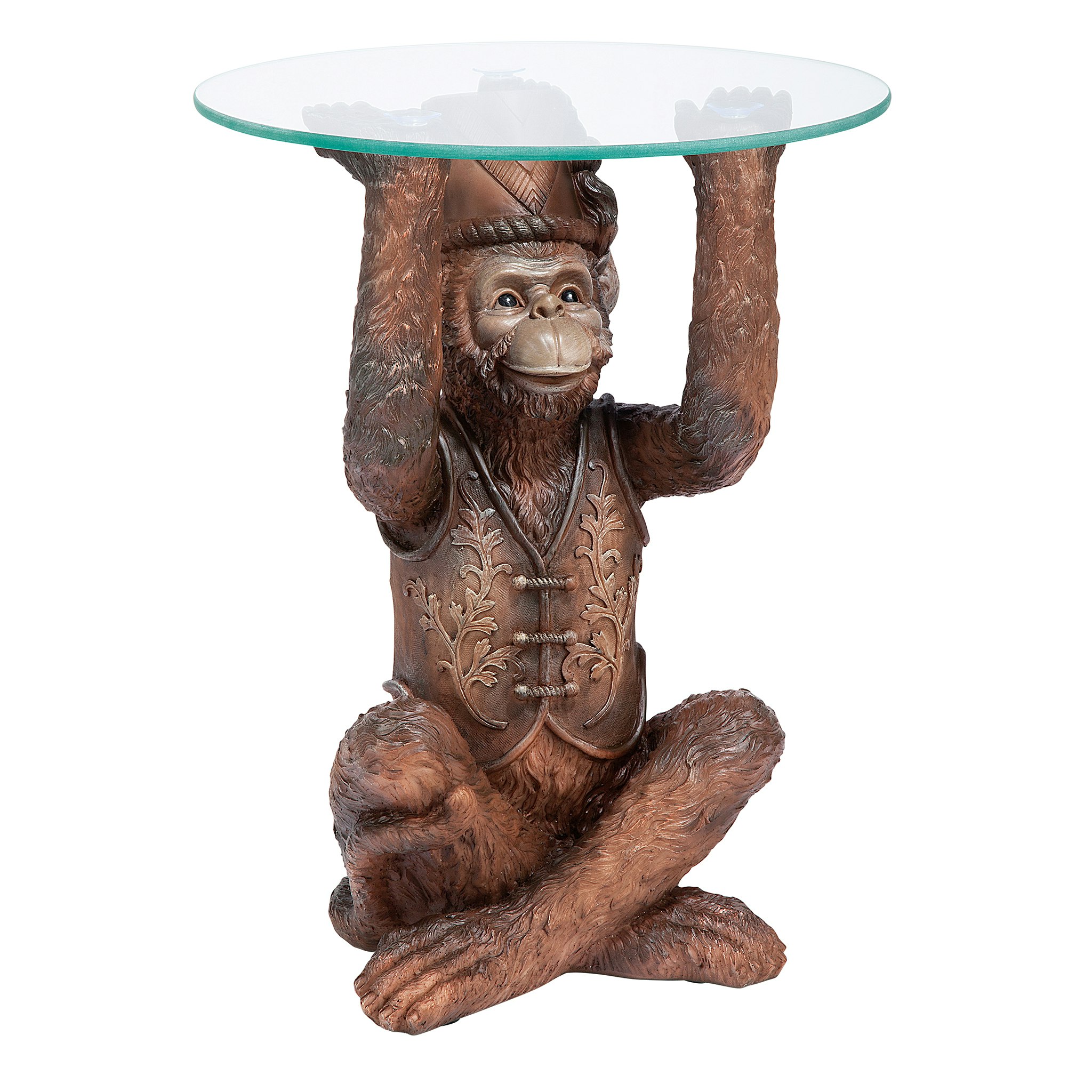 Toscano - Moroccan Monkey Business Sculptural Side Table in Designer Resin