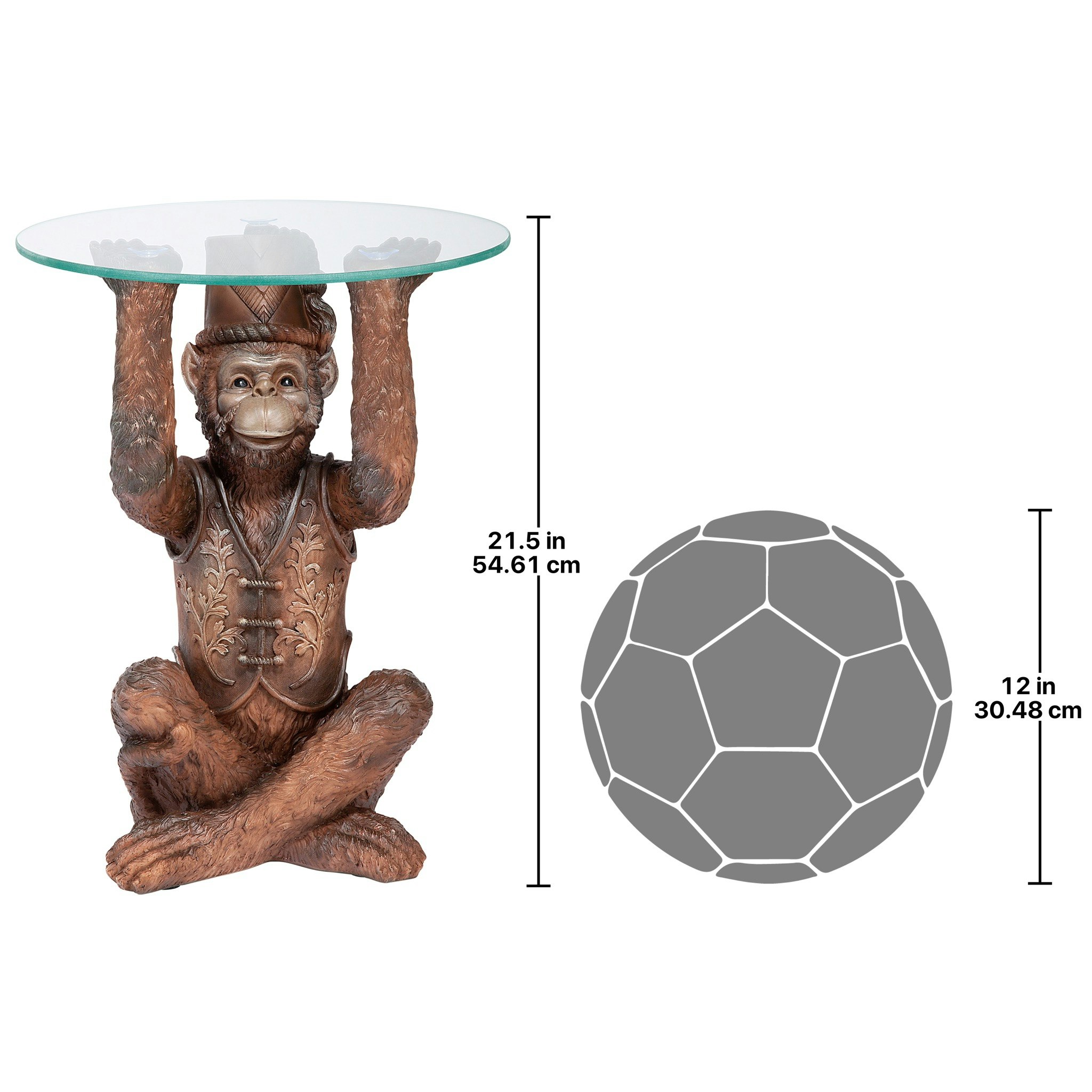 Toscano - Moroccan Monkey Business Sculptural Side Table in Designer Resin