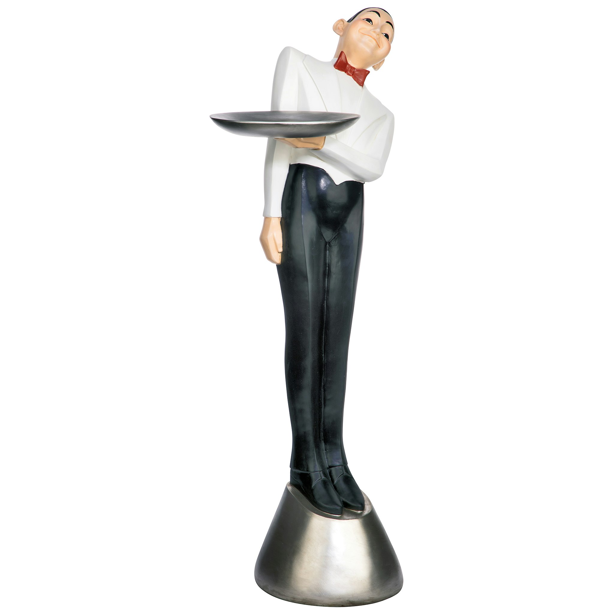 Toscano - Francois the Parisian Art Deco Butler Sculptural Pedestal Table in Designer Resin