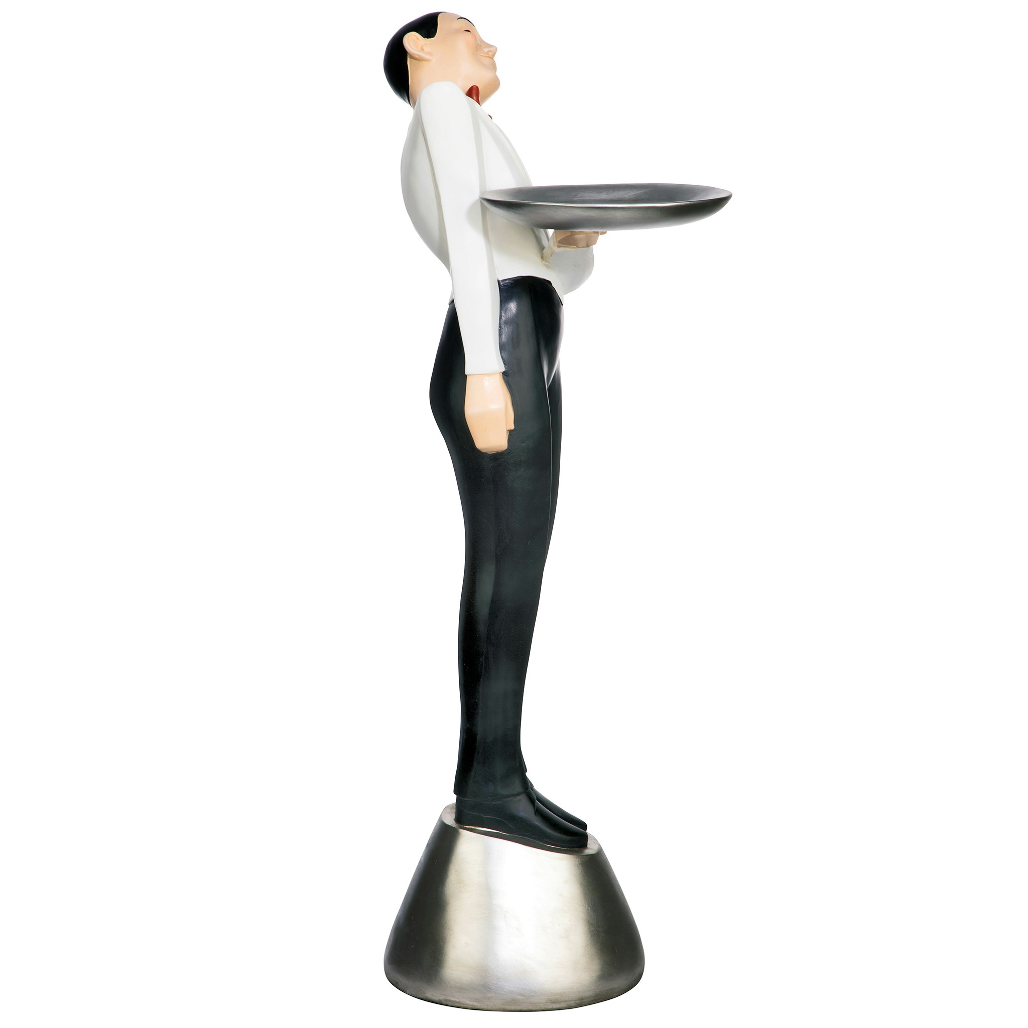 Toscano - Francois the Parisian Art Deco Butler Sculptural Pedestal Table in Designer Resin