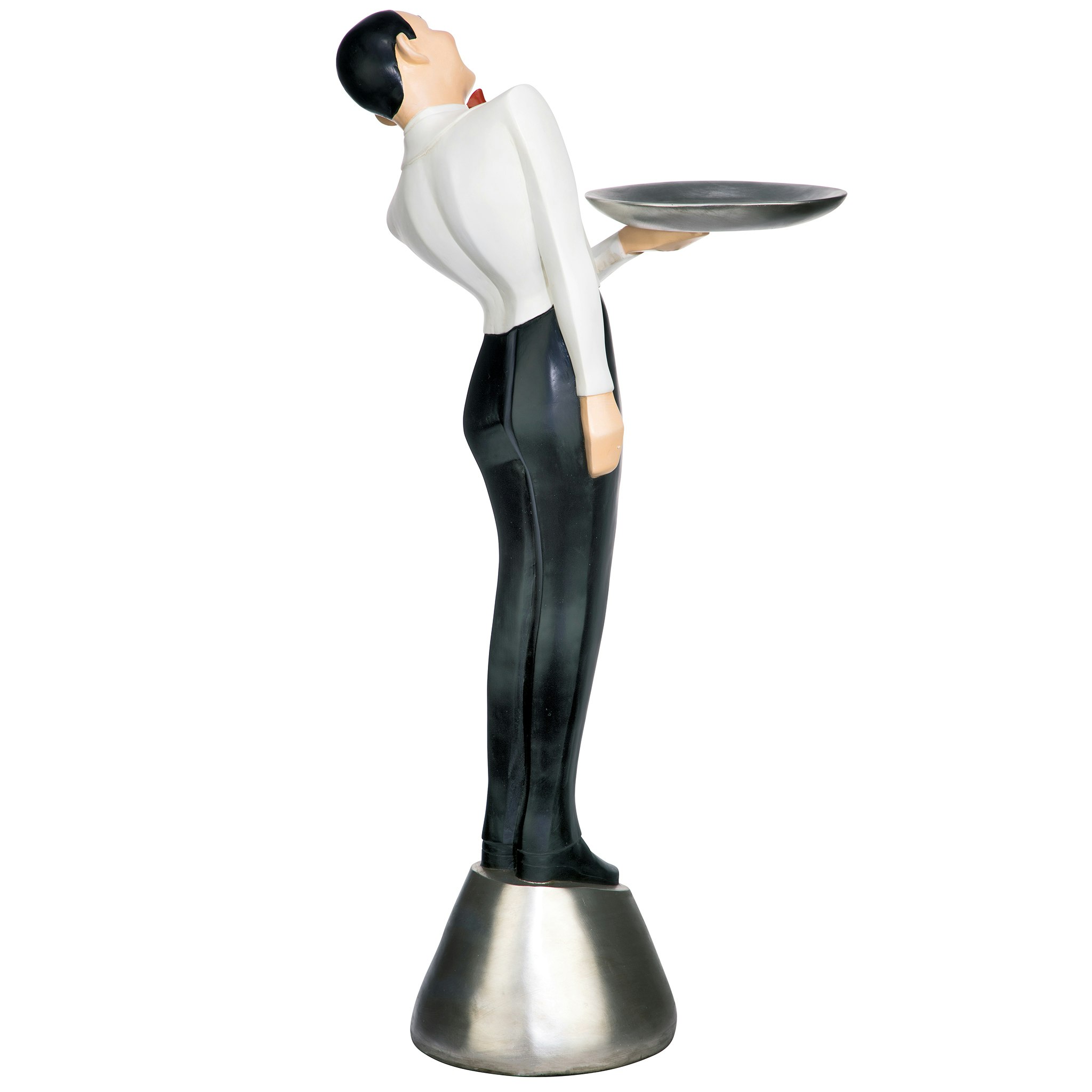 Toscano - Francois the Parisian Art Deco Butler Sculptural Pedestal Table in Designer Resin