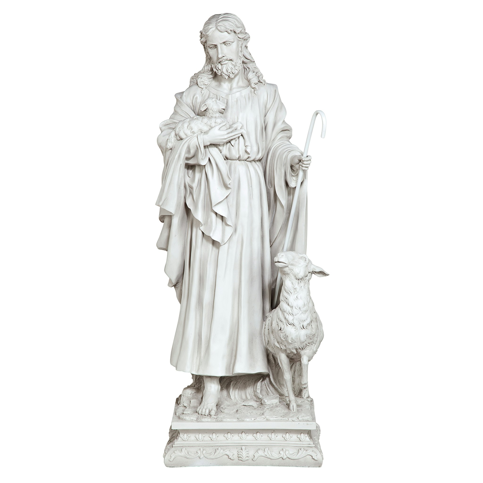 Toscano Jesus the Good Shepherd Garden Statue - Grande