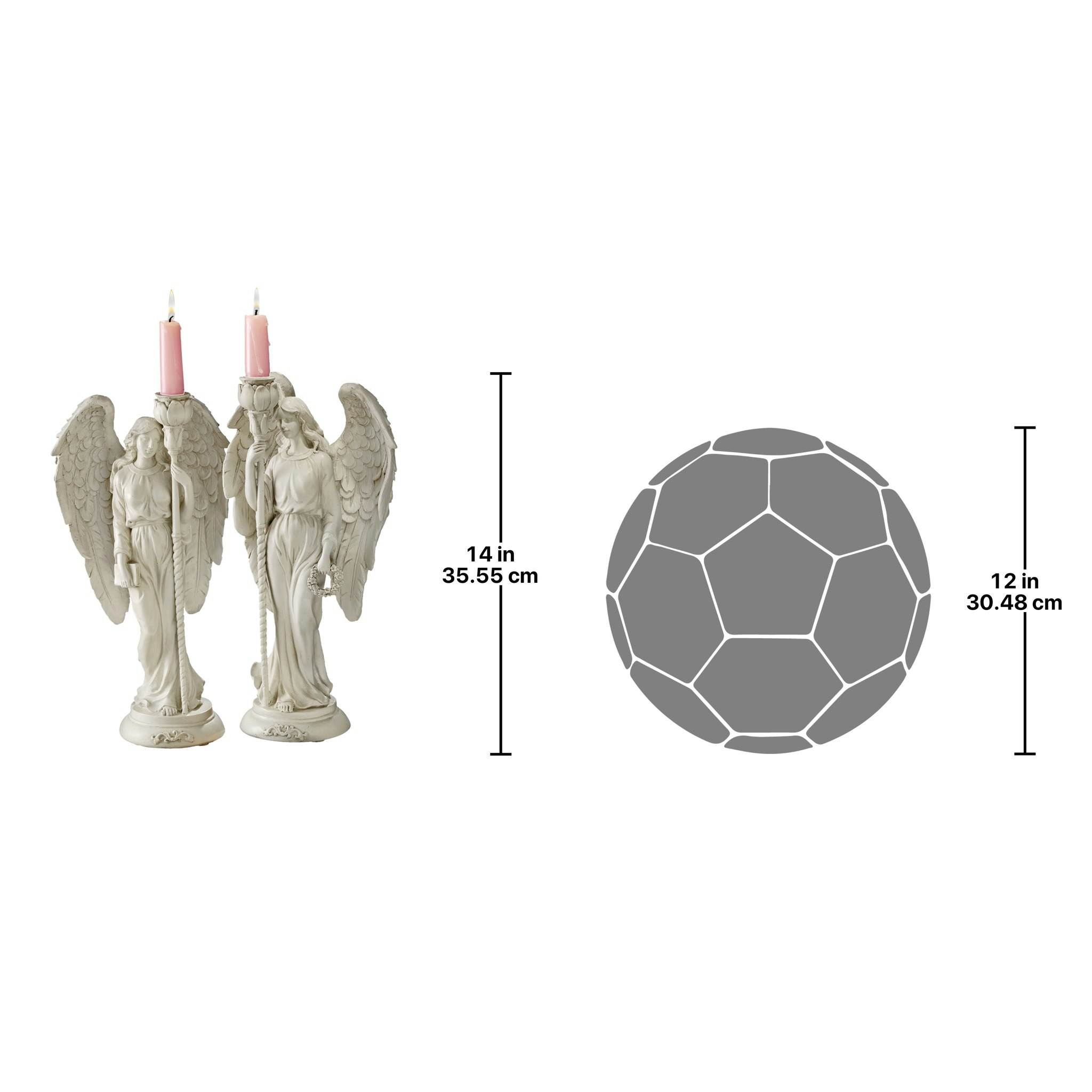 Toscano - Set of 2 Angels of Virtue Sculptural Candleholder