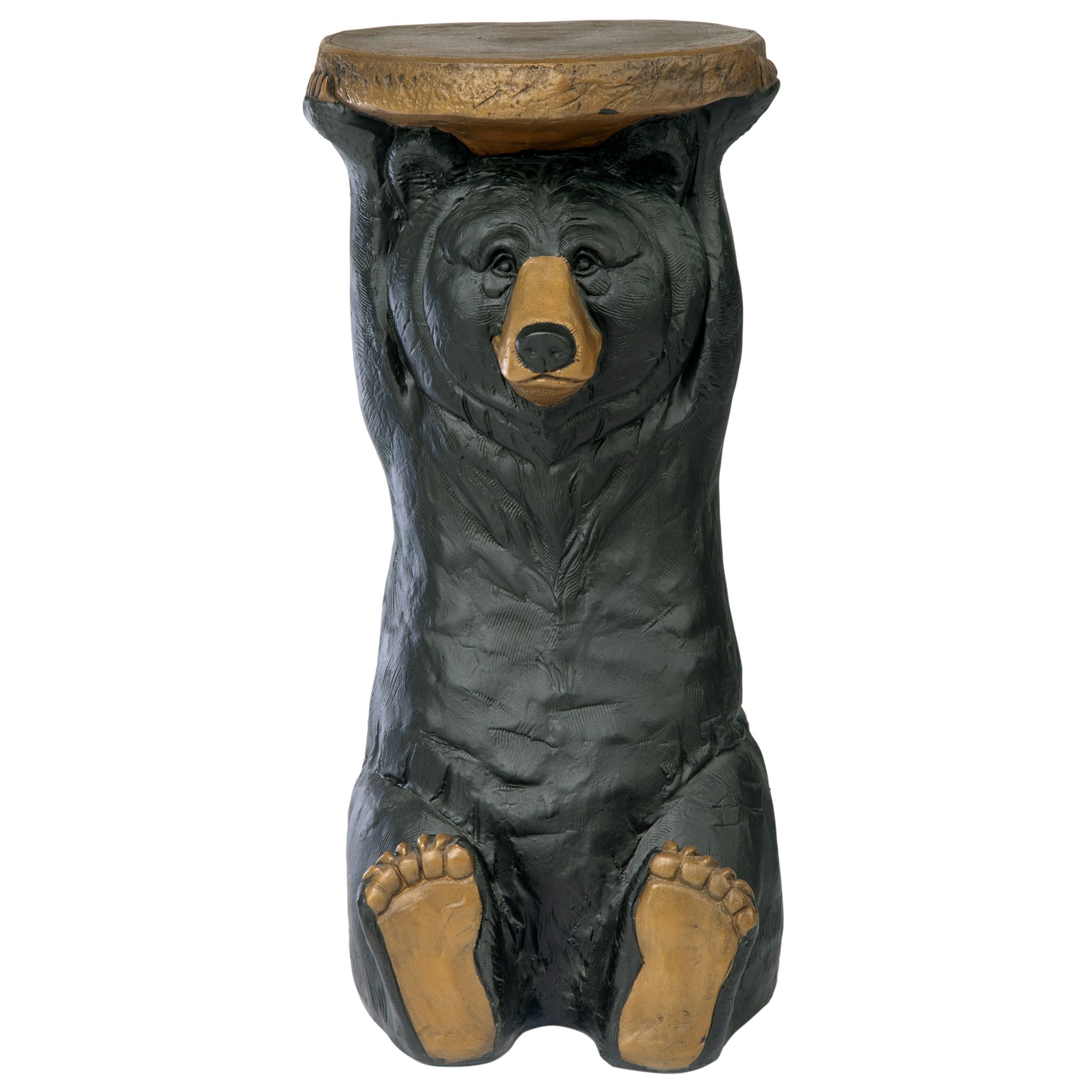 Toscano - Black Forest Bear Table Sculptural Pedestal in Designer Resin