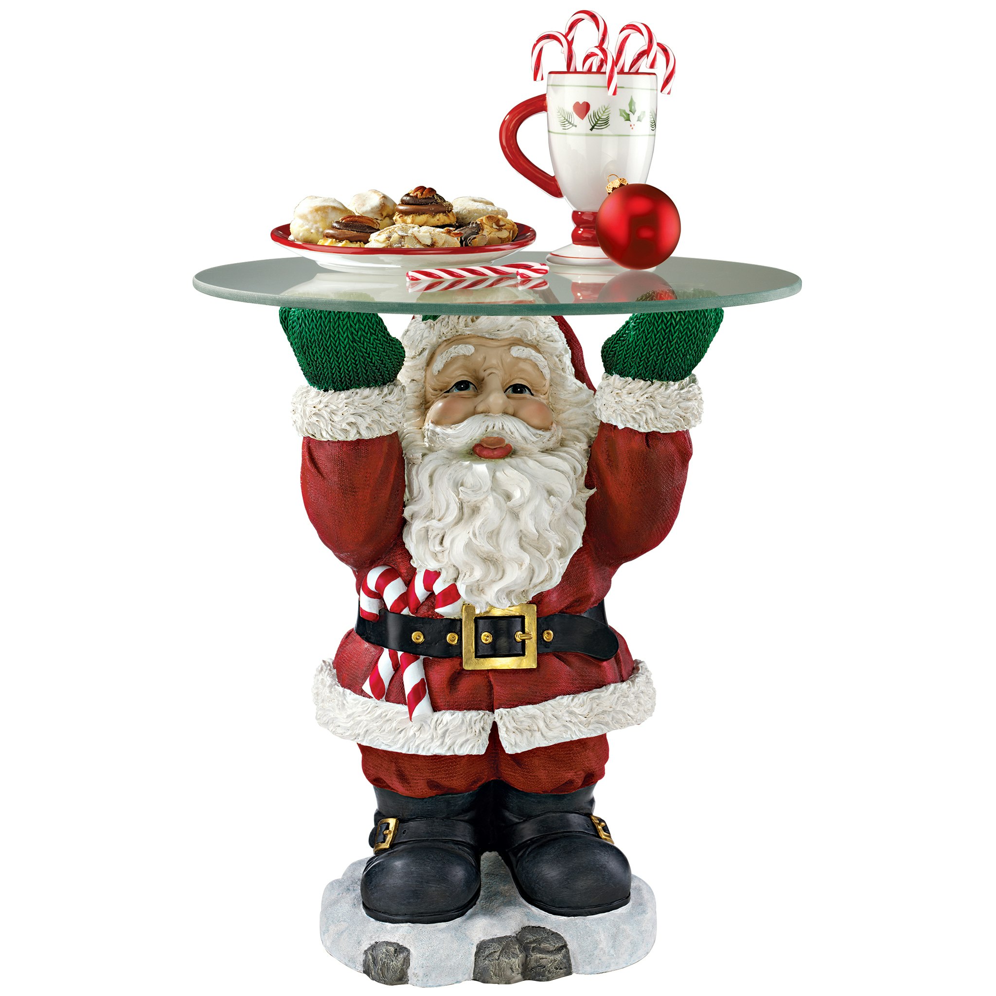 Toscano - Santa Claus Sculptural Holiday Table in Designer Resin