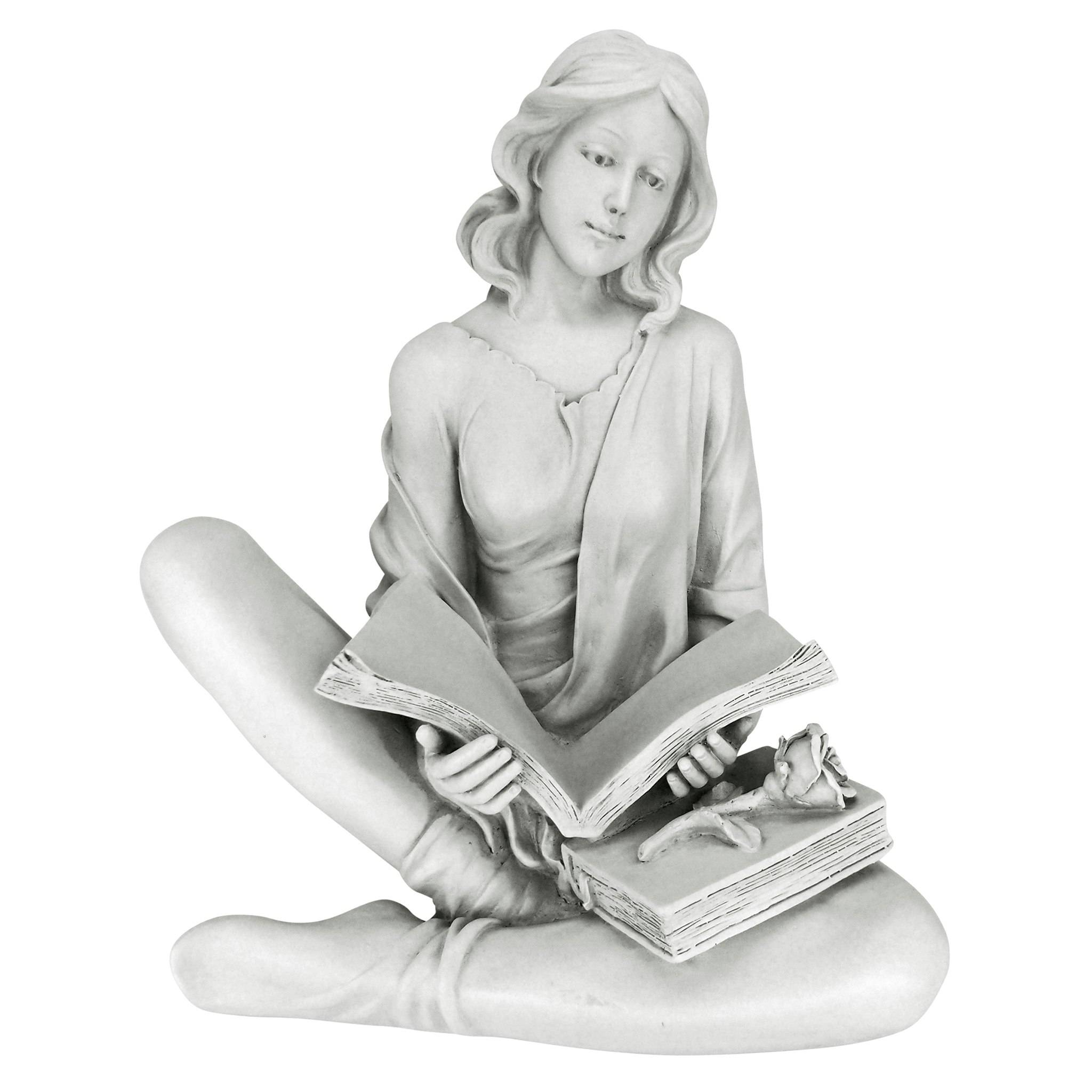 Toscano - Reflection Reader Garden Girl Statue