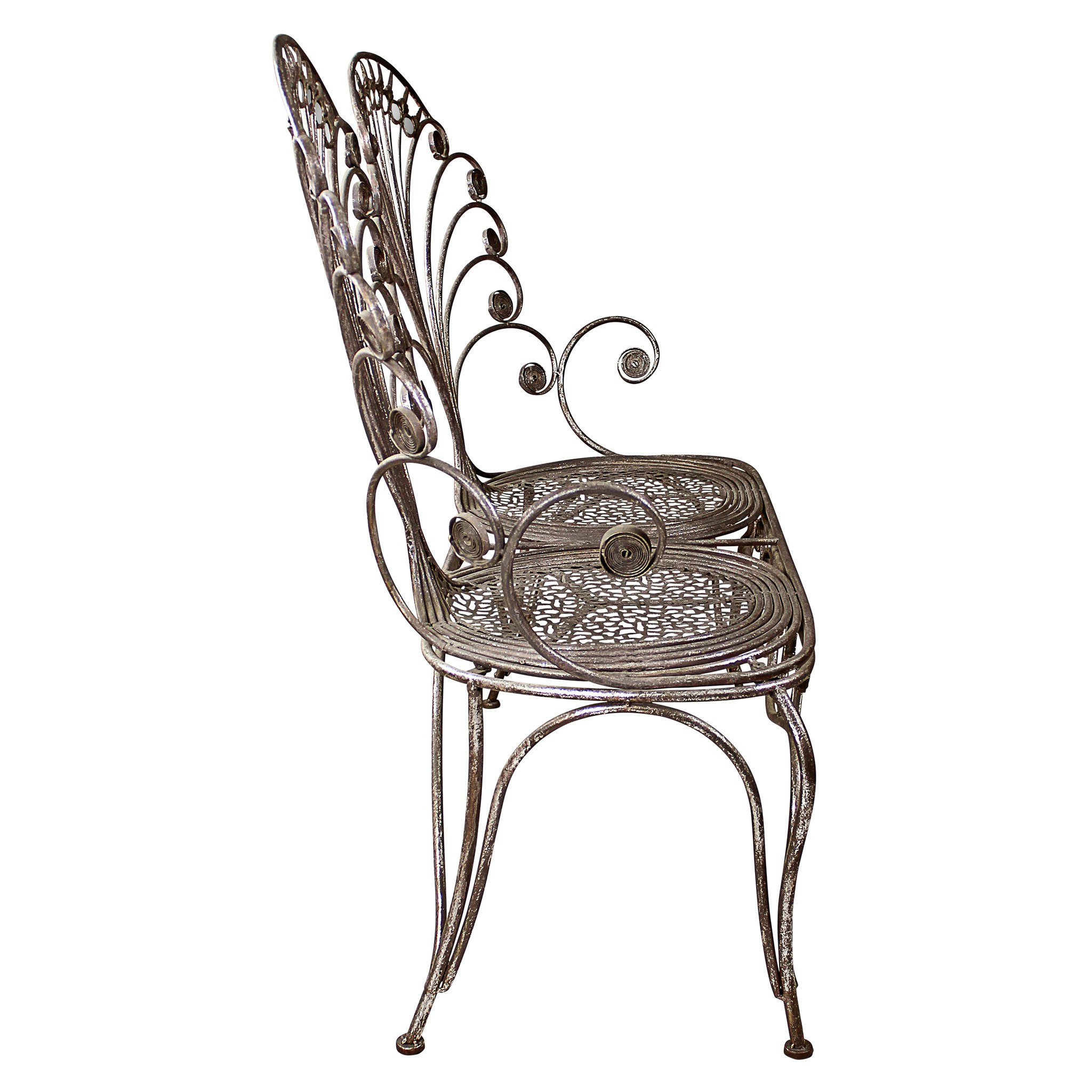 Toscano - Grand Peacock Garden Bench in Iron