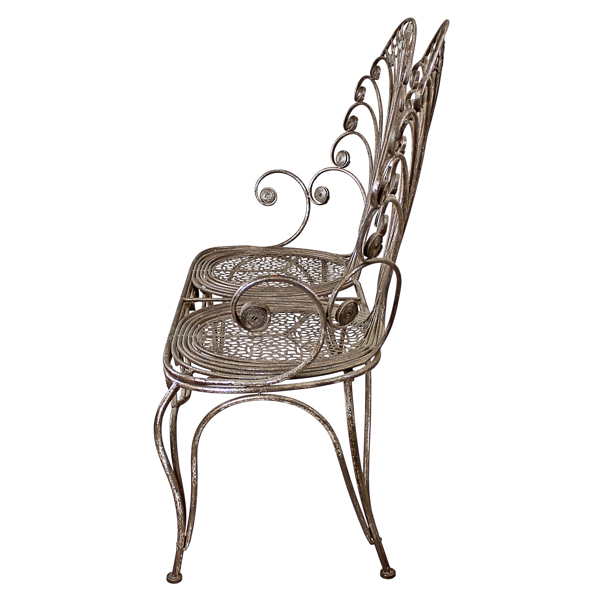 Toscano - Grand Peacock Garden Bench in Iron