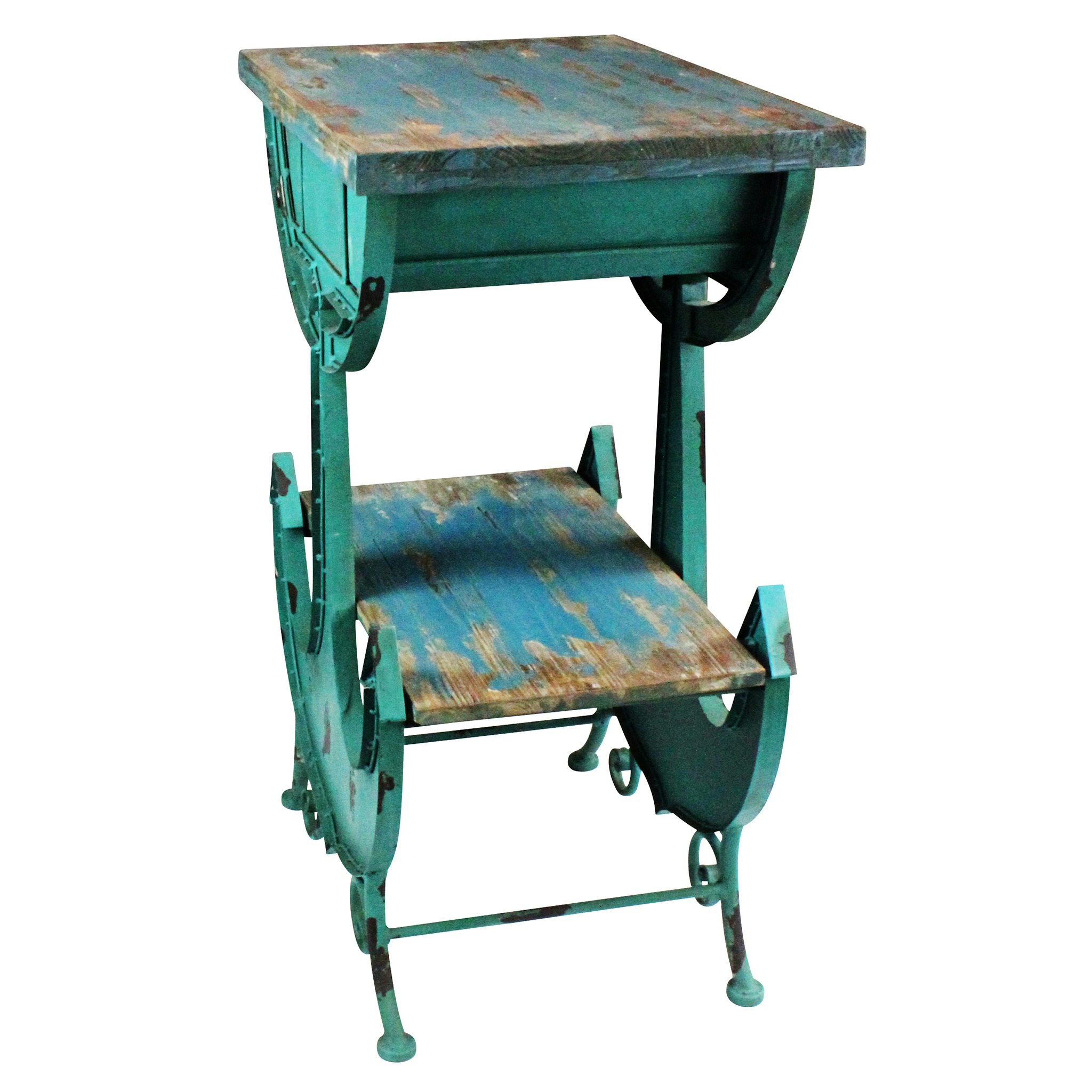 Toscano - Anchors Aweigh Vintage Coastal Sculptural Side Table in Iron