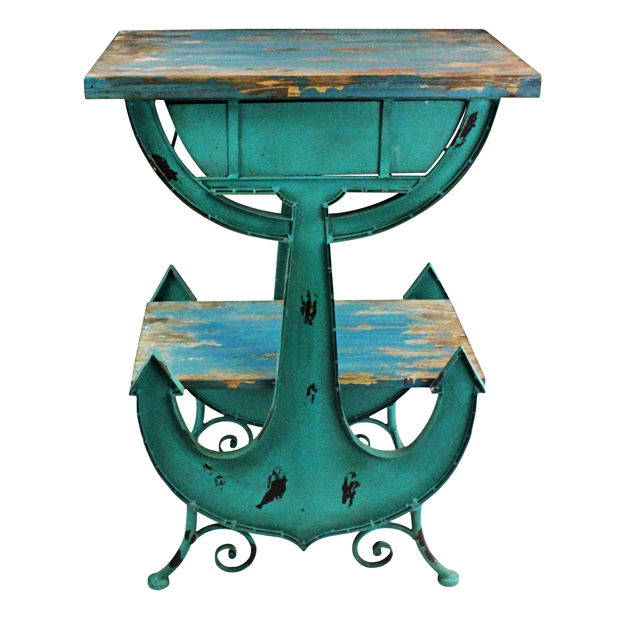 Toscano - Anchors Aweigh Vintage Coastal Sculptural Side Table in Iron