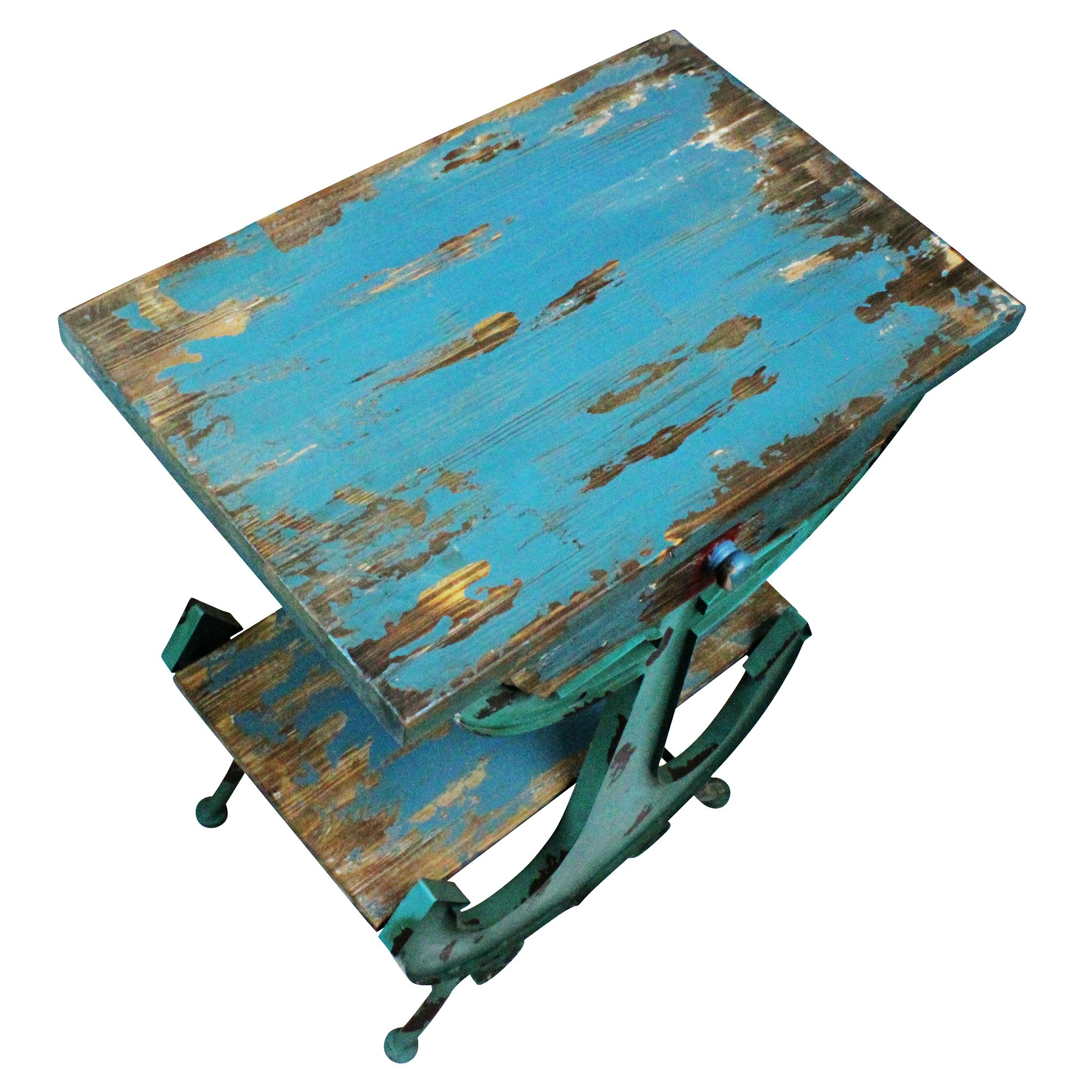 Toscano - Anchors Aweigh Vintage Coastal Sculptural Side Table in Iron