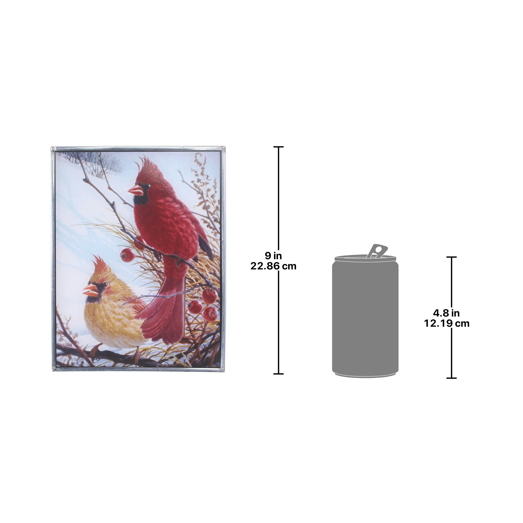 Toscano - Windy Cardinal Birds Art Glass