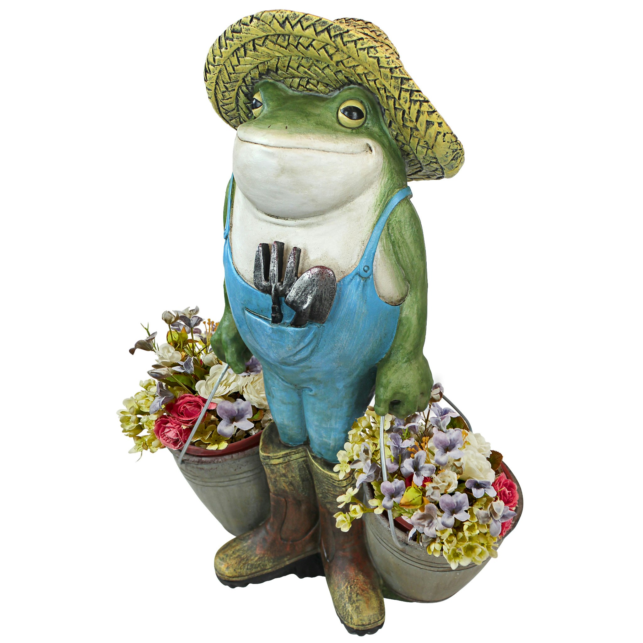 Toscano - Buckets the Garden Frog Statue