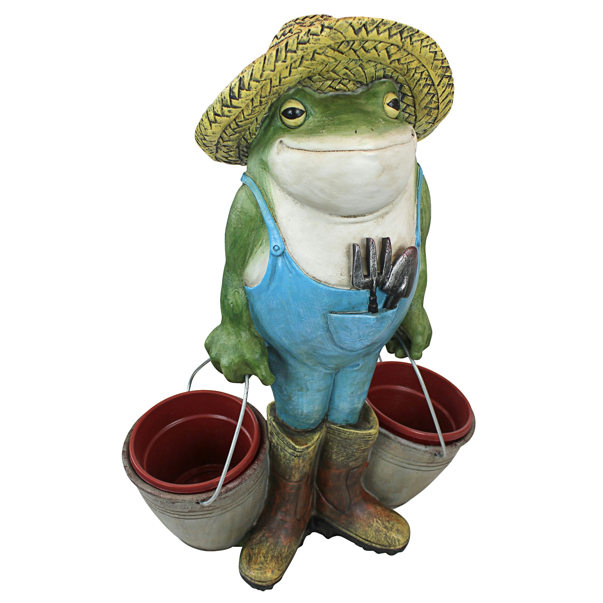 Toscano - Buckets the Garden Frog Statue