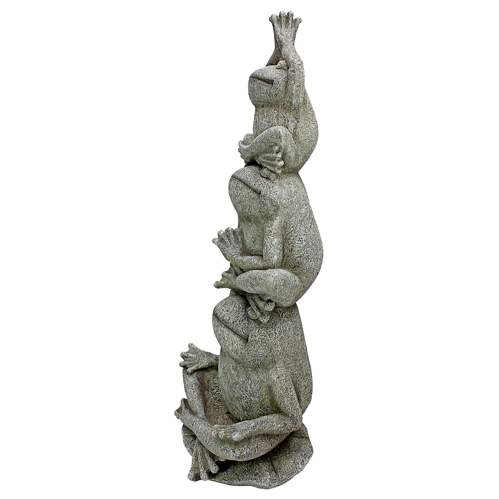 Toscano - Tower of Frog Power Garden Statue