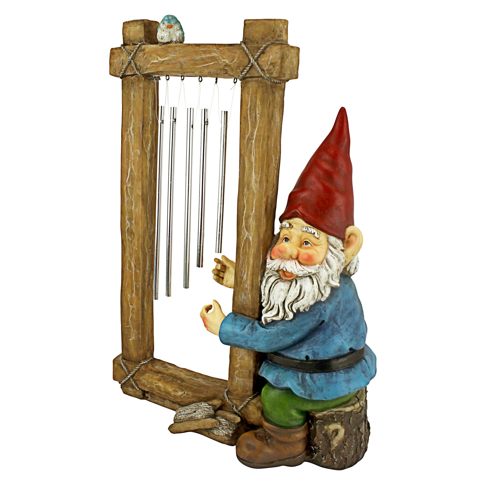 Toscano - Ringing His Chimes Garden Gnome Statue